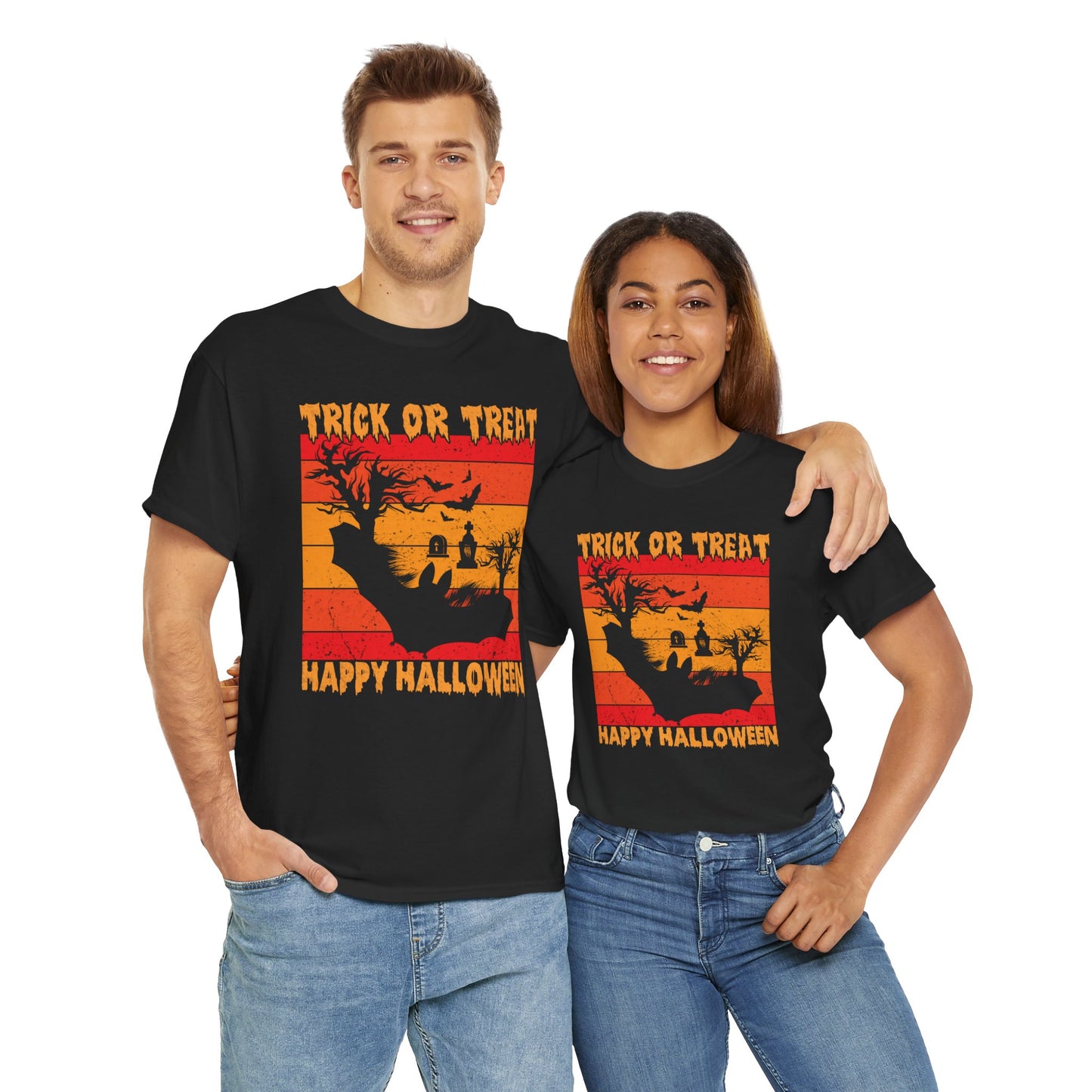 Trick or Treat / Halloween Unisex Heavy Cotton Tee