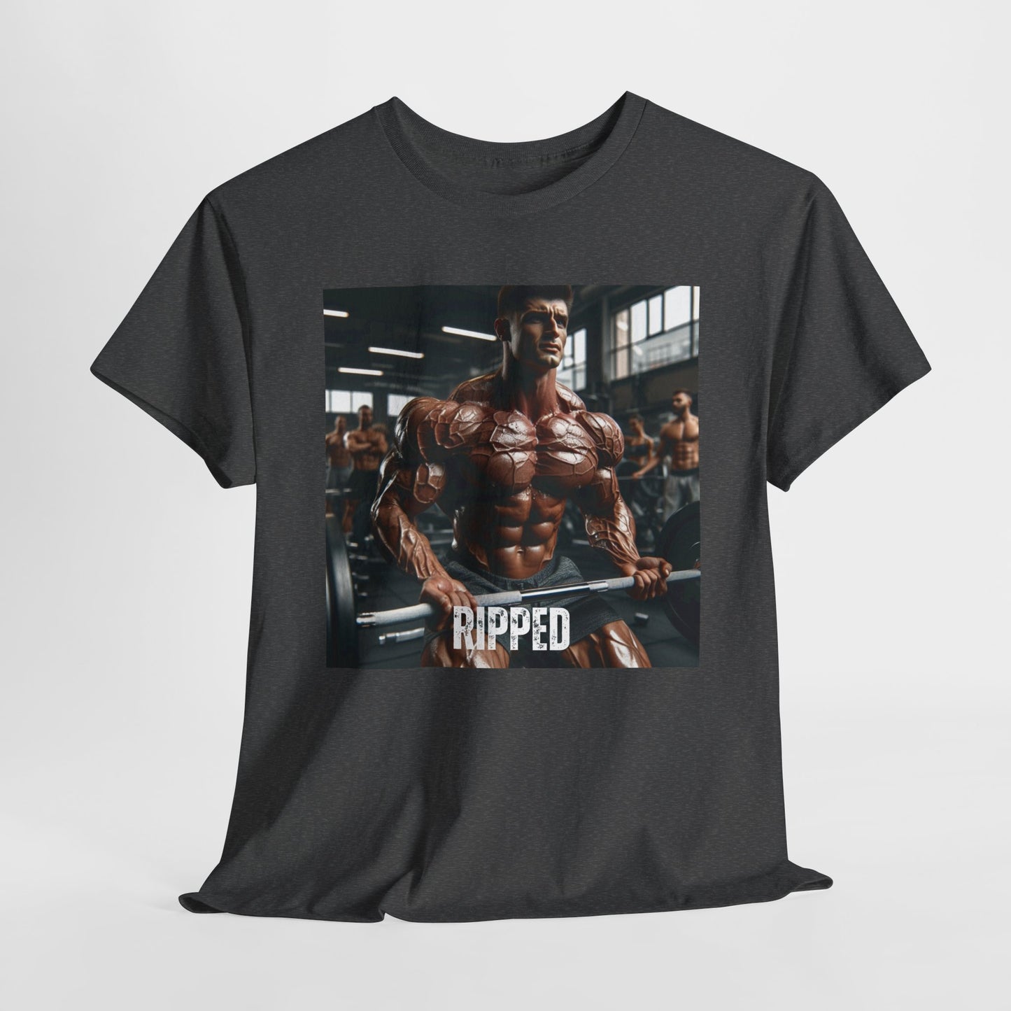"Ripped" bodybuilding design Unisex Heavy Cotton Tee