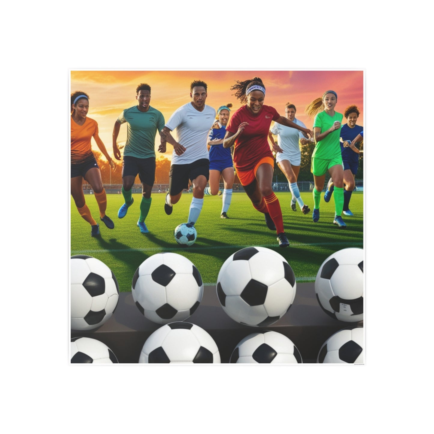 Soccer 2 (AI created) / Photo Art Paper Posters