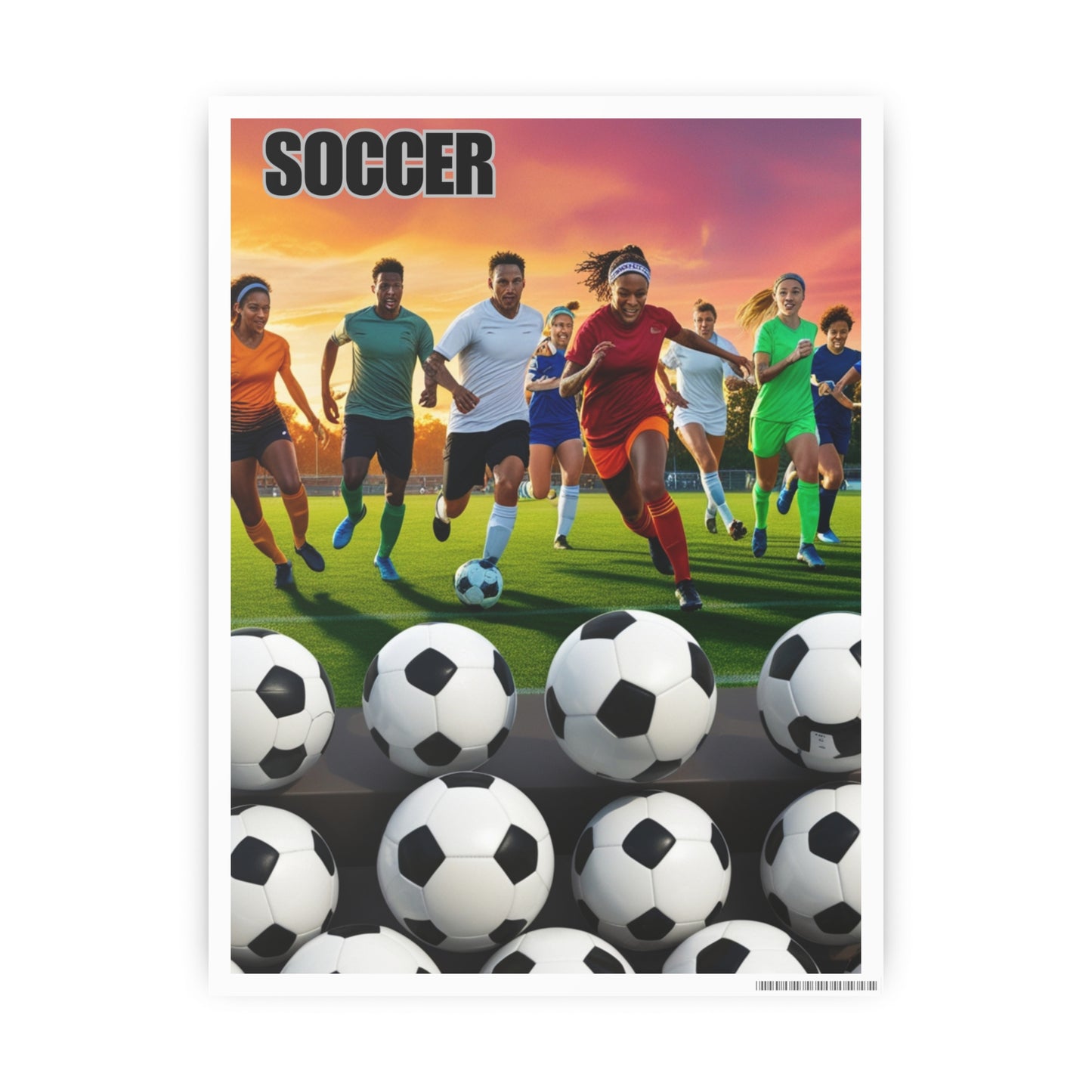 Soccer 2 (AI created) / Photo Art Paper Posters