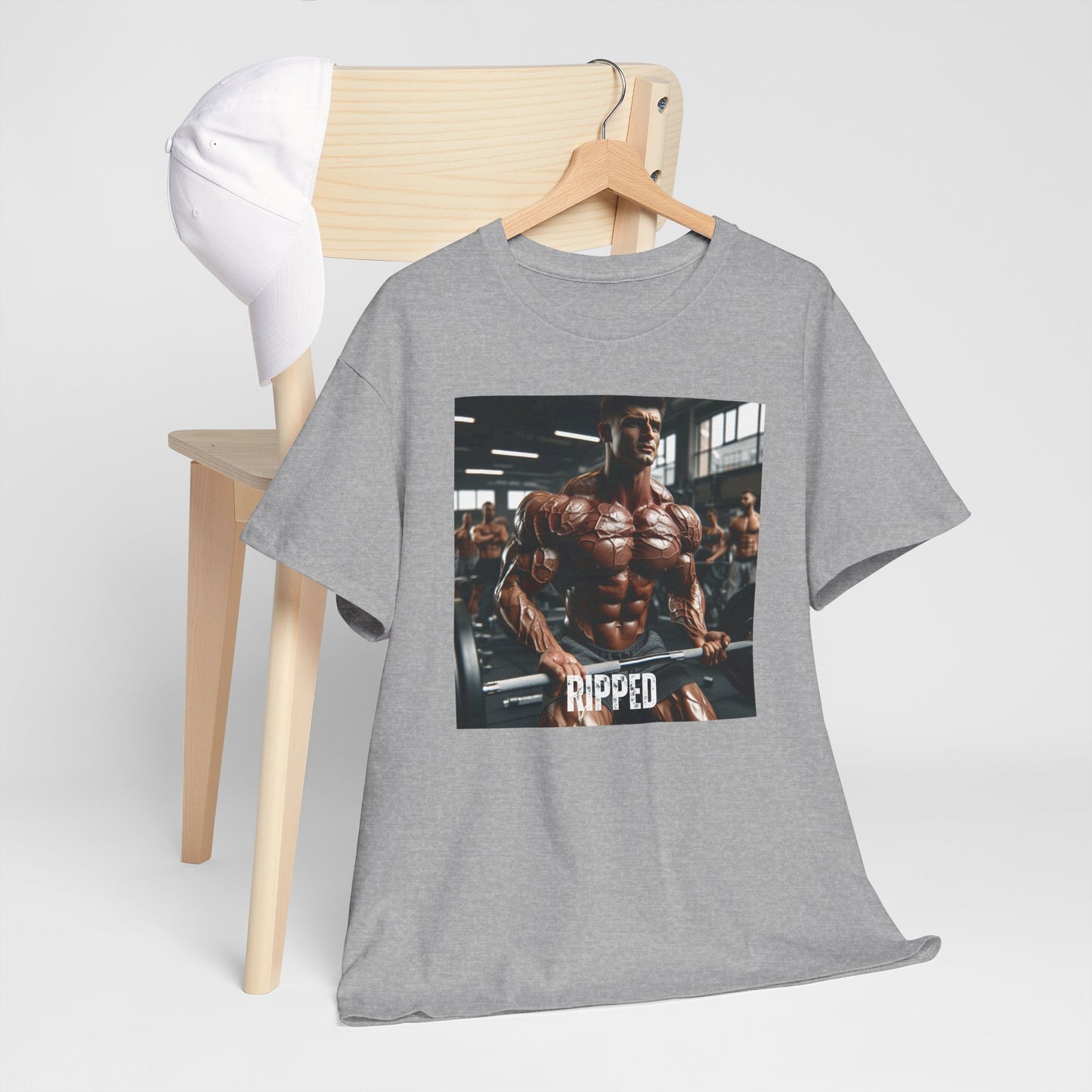 "Ripped" bodybuilding design Unisex Heavy Cotton Tee