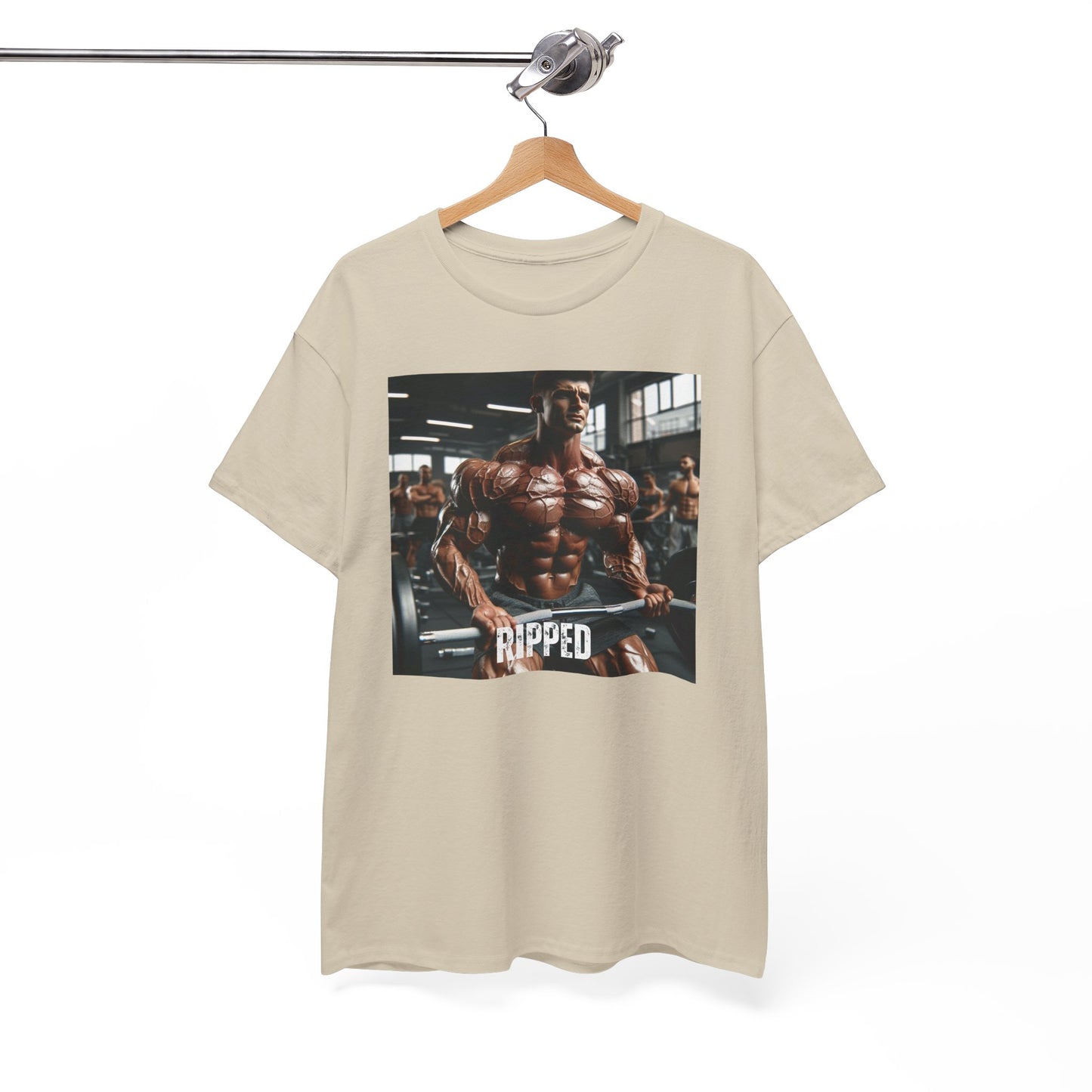 "Ripped" bodybuilding design Unisex Heavy Cotton Tee