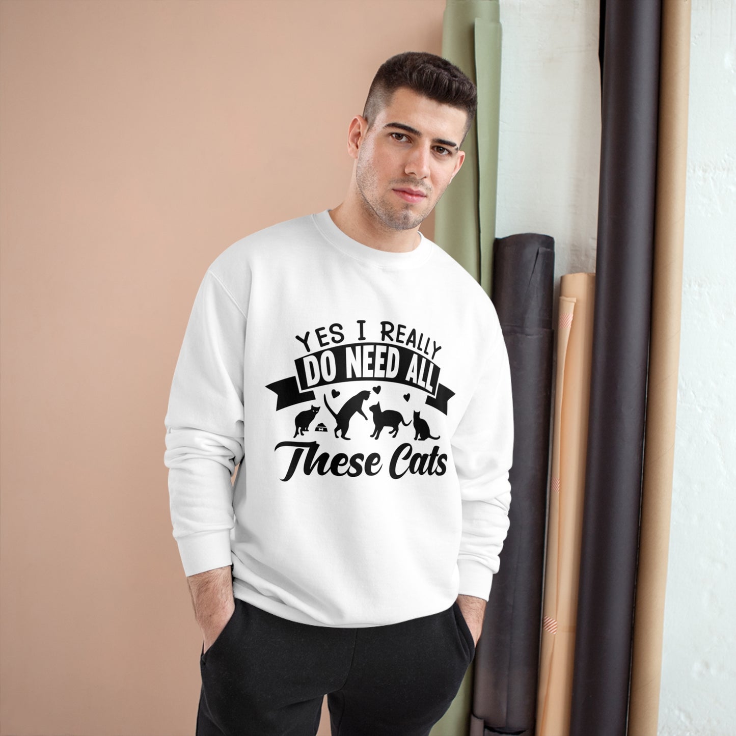Yes I really do need all these cats! / Champion Sweatshirt