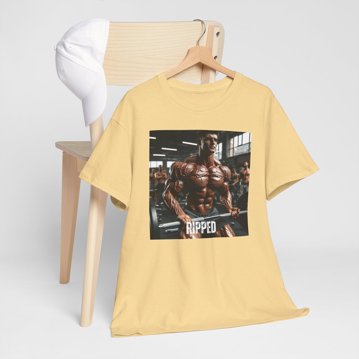 "Ripped" bodybuilding design Unisex Heavy Cotton Tee