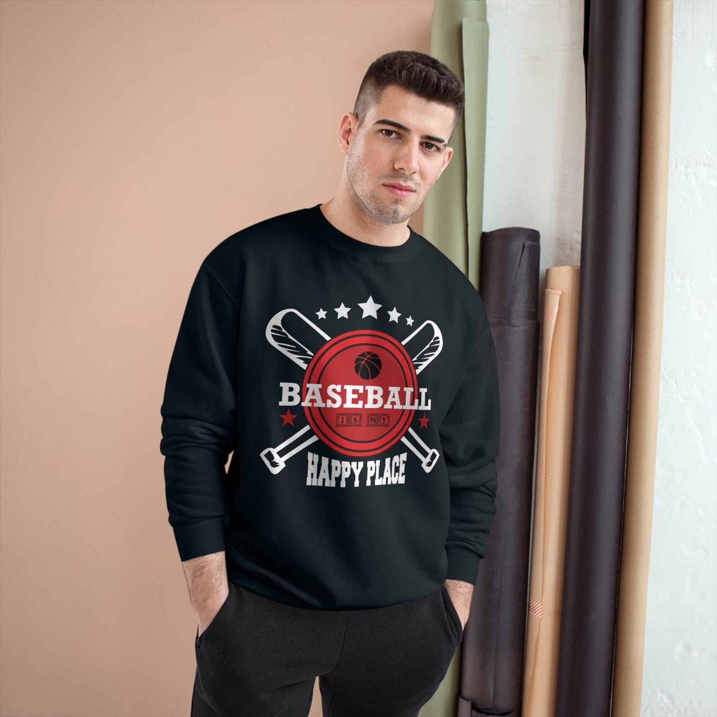 Baseball is my Happy Place / Champion Sweatshirt