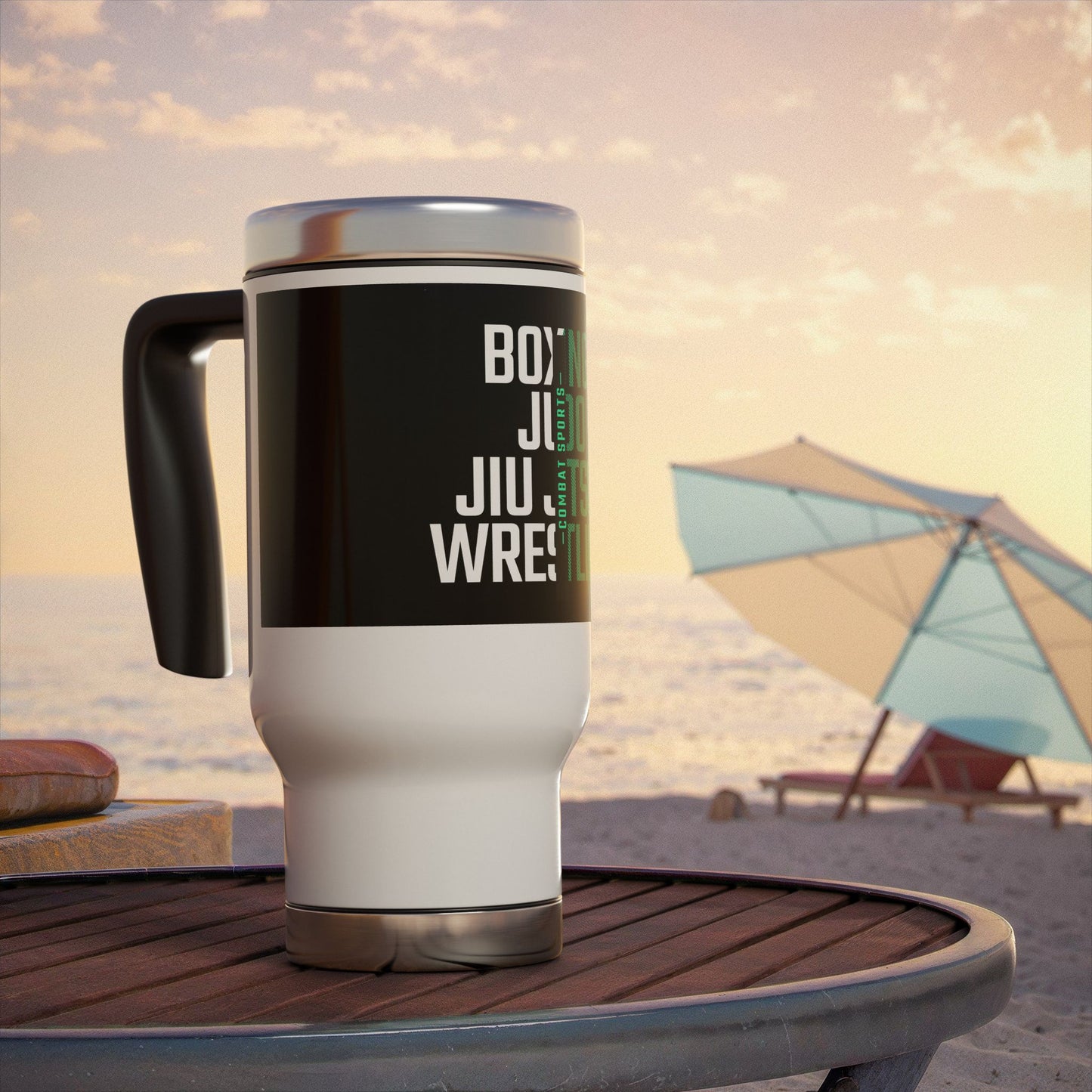 Combat Sports / Stainless Steel Travel Mug with Handle, 14oz