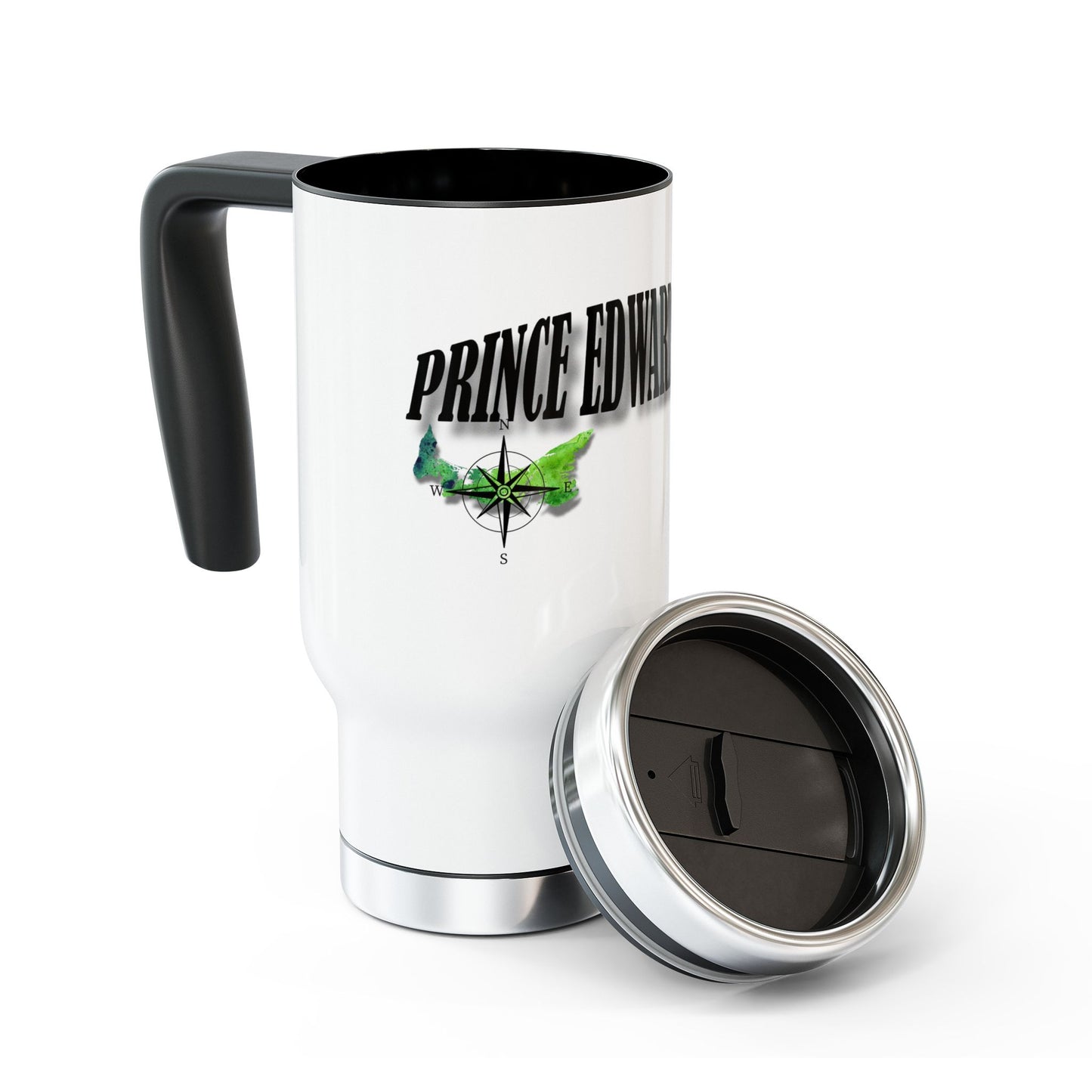 Prince Edward Island / Stainless Steel Travel Mug with Handle, 14oz