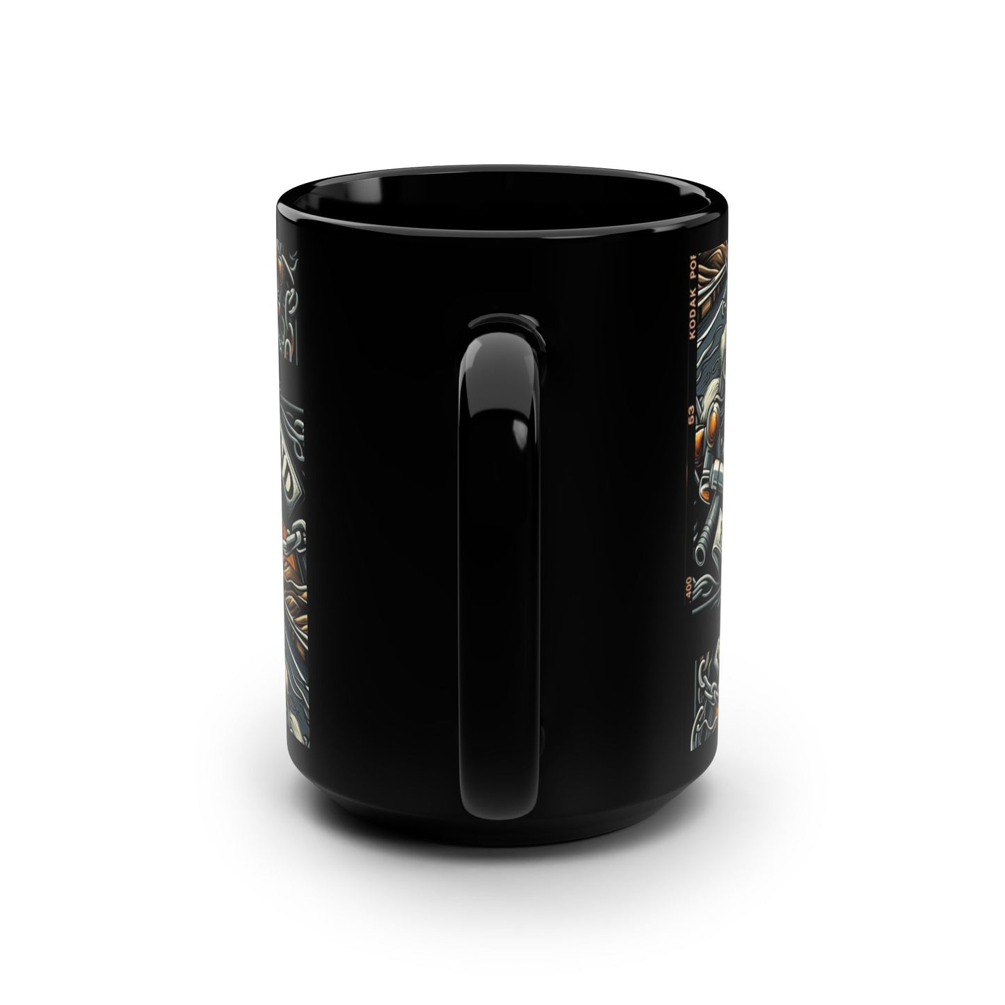 Two Wheel Freedom / Black Mug, 15oz