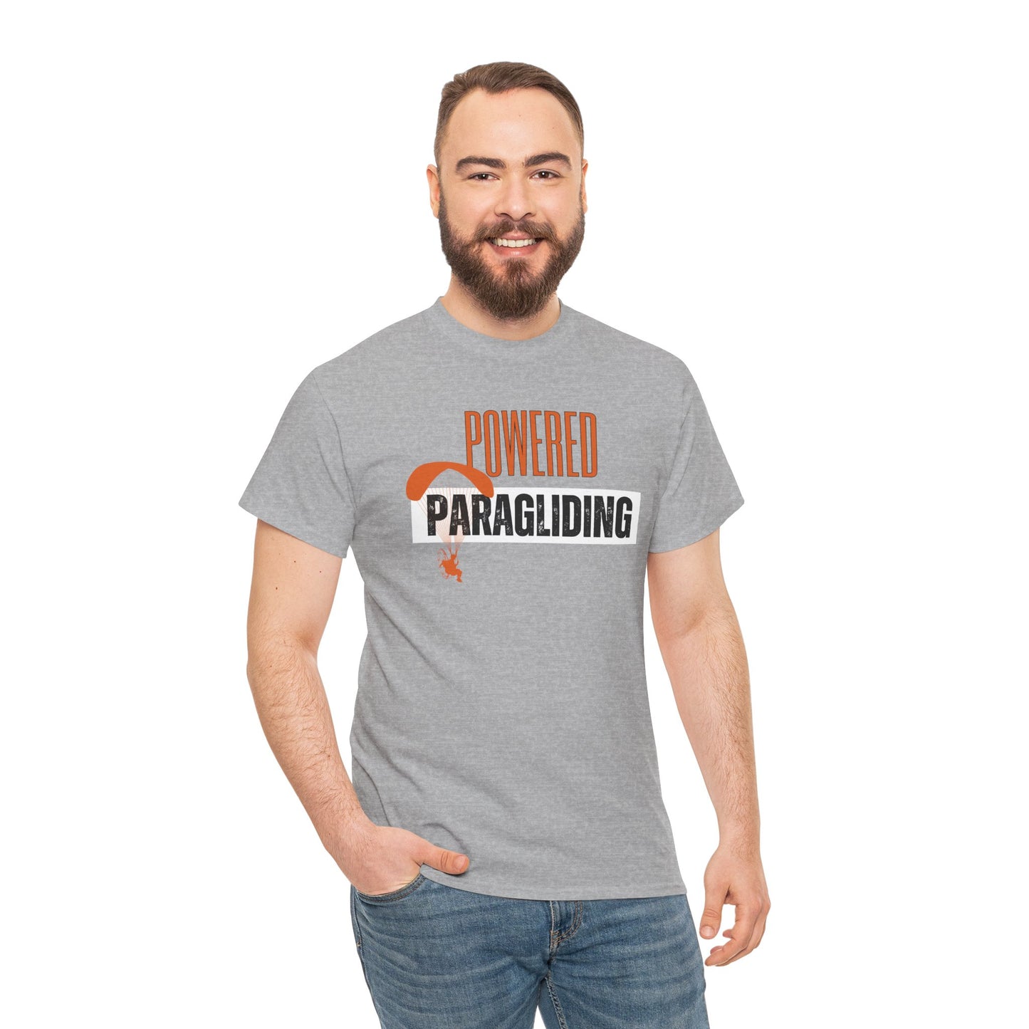 Powered Paragliding Unisex Heavy Cotton Tee