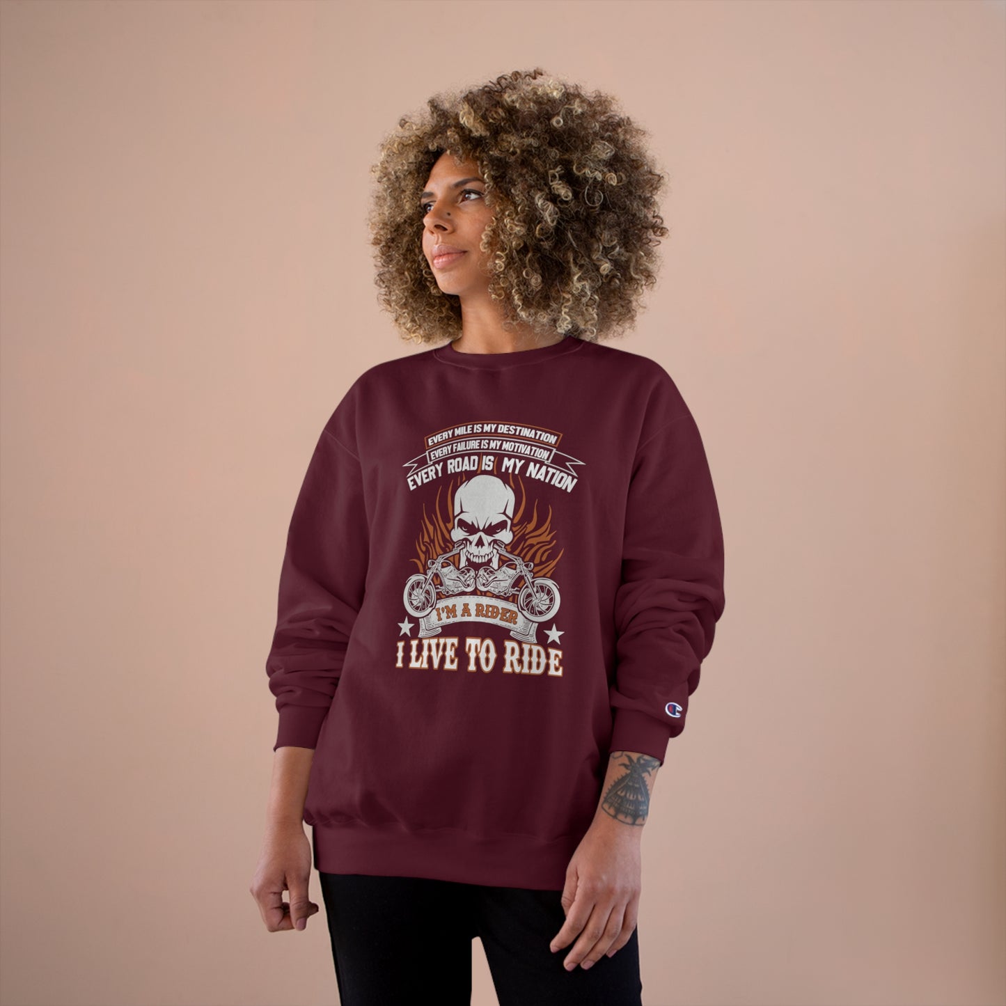 I live to Ride / Champion Sweatshirt