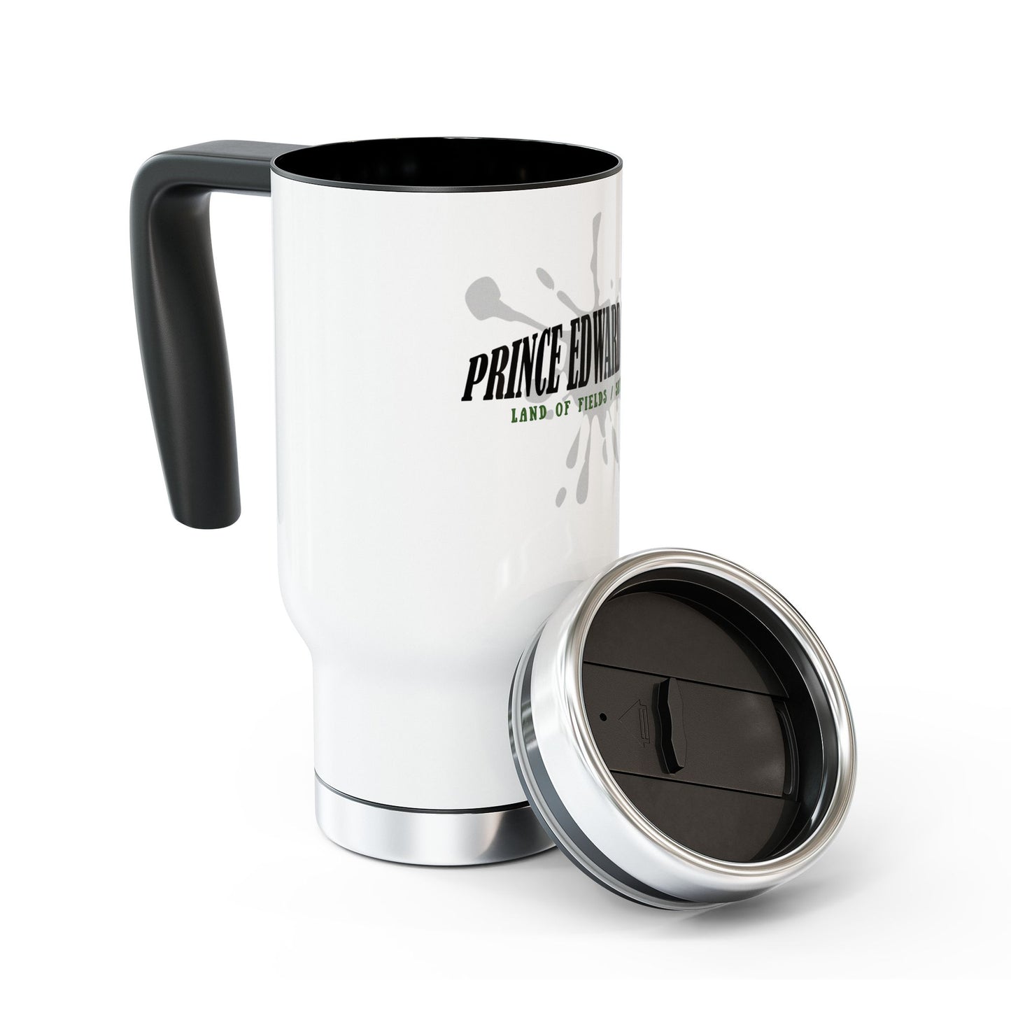 Prince Edward Island / Stainless Steel Travel Mug with Handle, 14oz