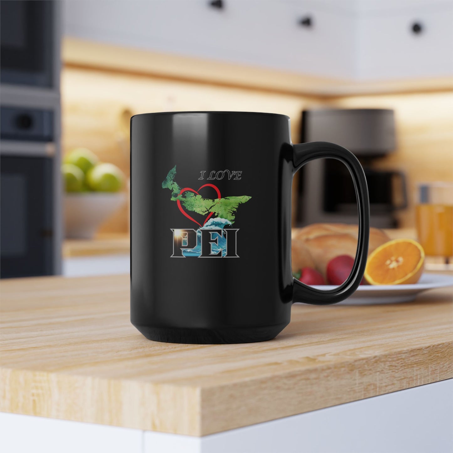 I Love PEI / Black Mug, 15oz