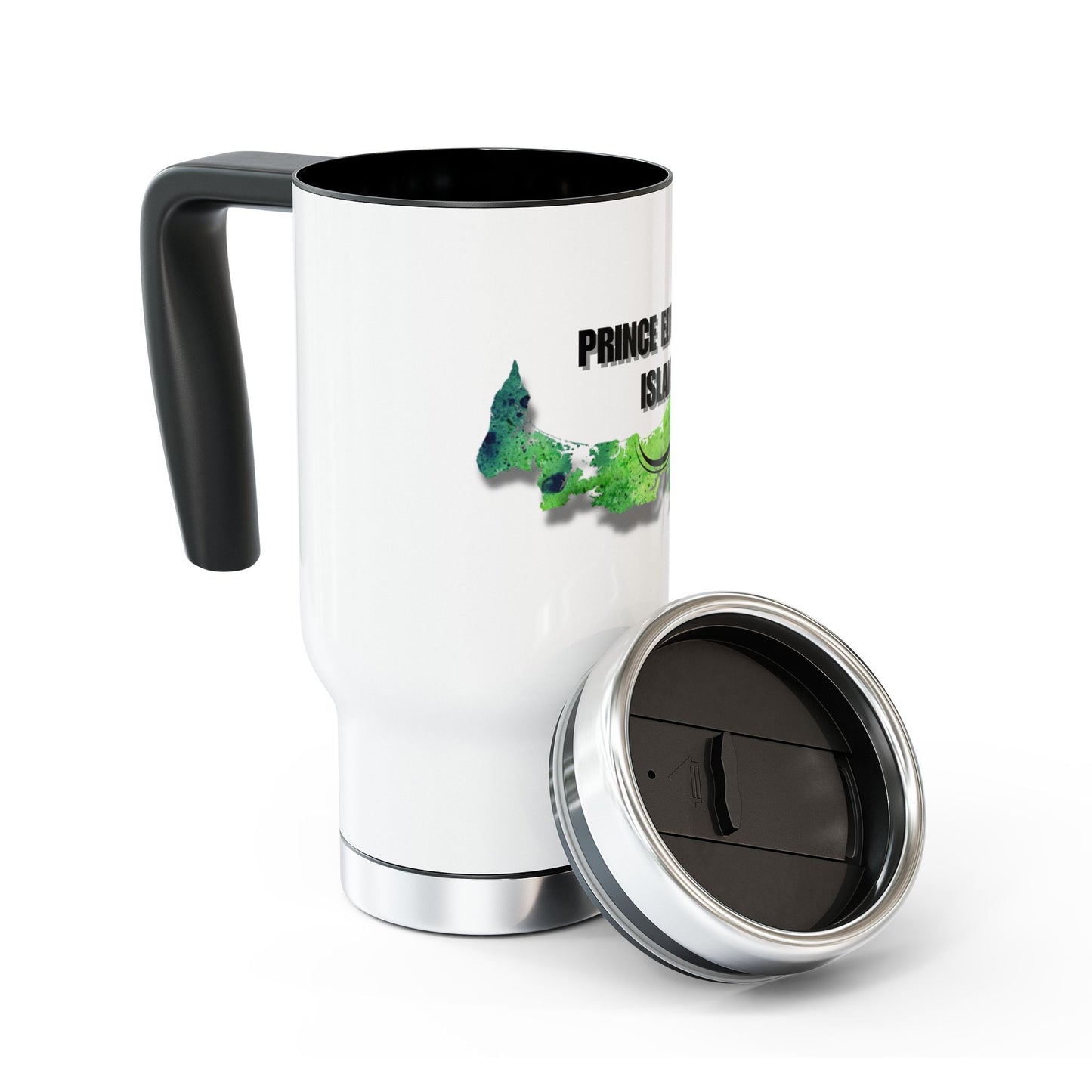 Prince Edward Island / Stainless Steel Travel Mug with Handle, 14oz
