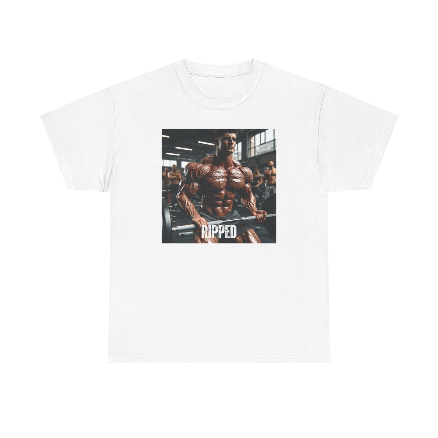 "Ripped" bodybuilding design Unisex Heavy Cotton Tee