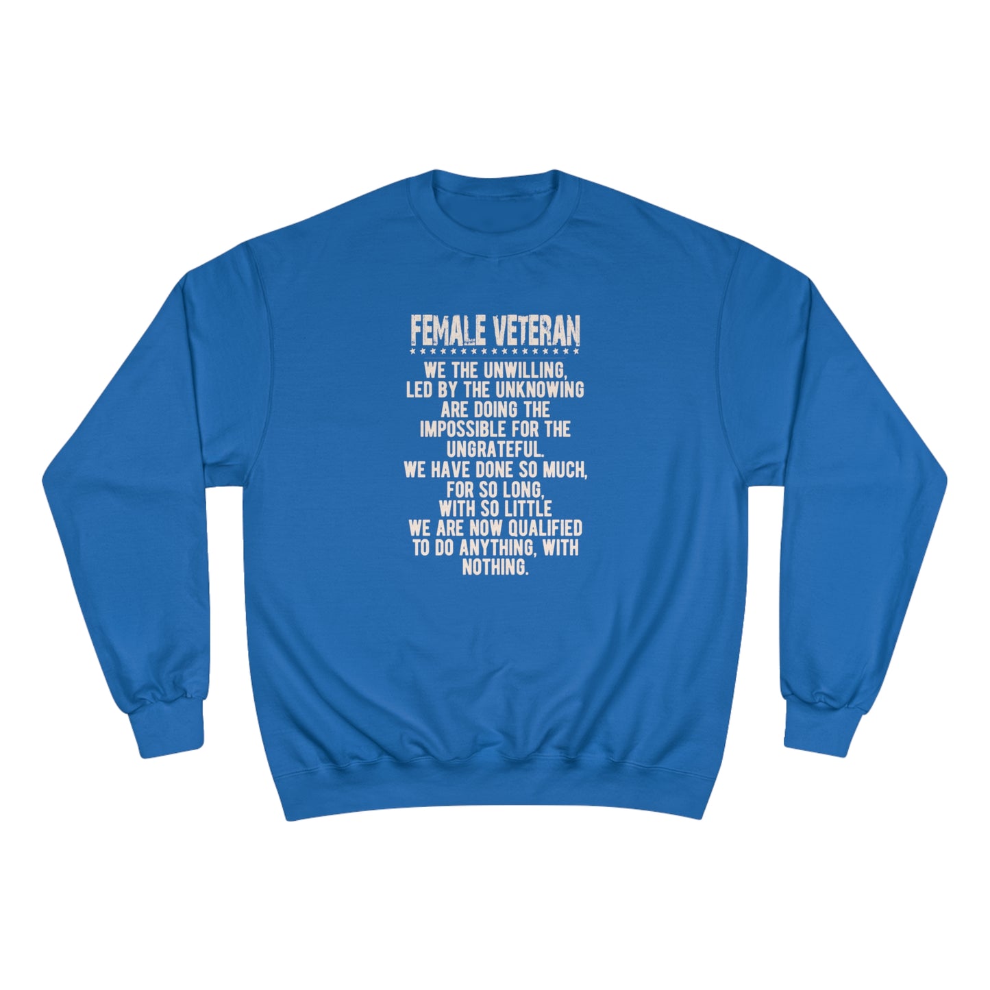 Female Veteran / Champion Sweatshirt