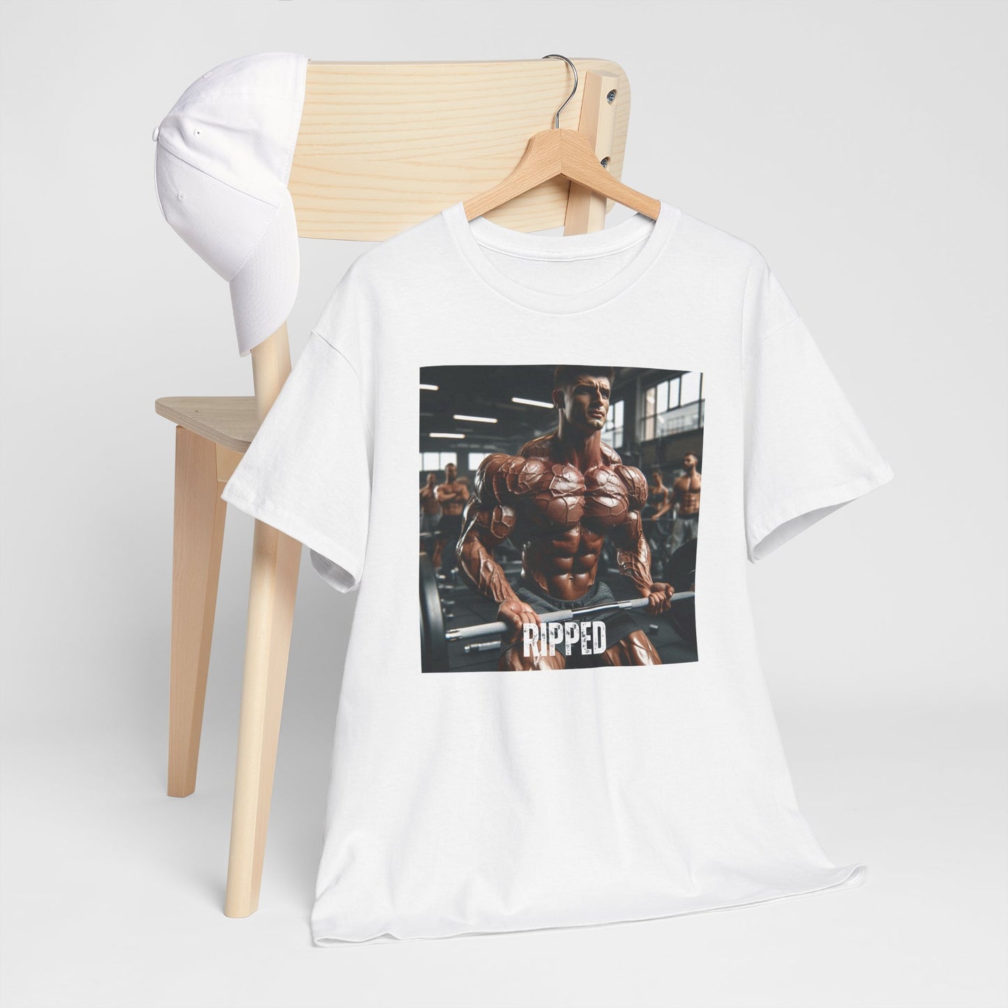 "Ripped" bodybuilding design Unisex Heavy Cotton Tee