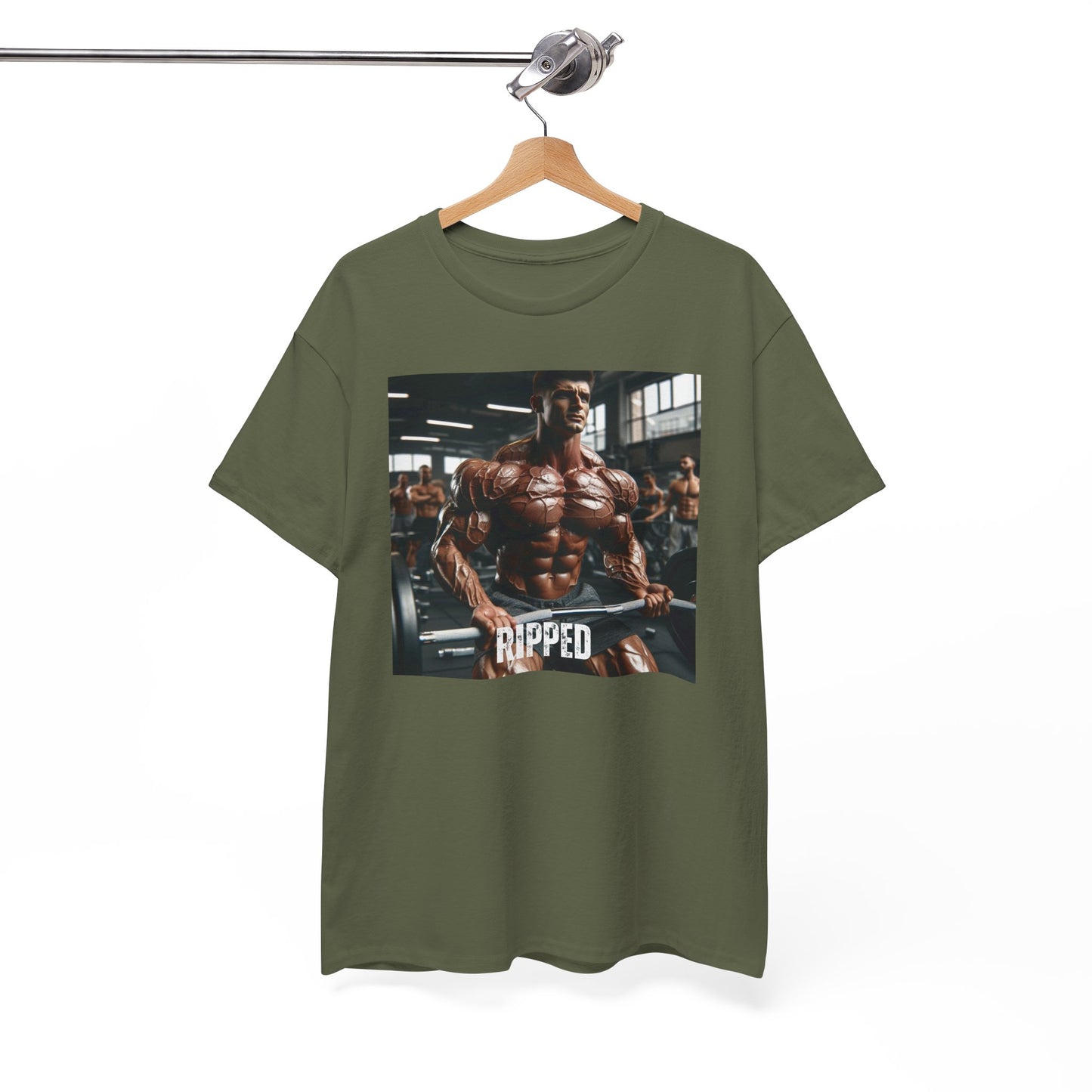 "Ripped" bodybuilding design Unisex Heavy Cotton Tee