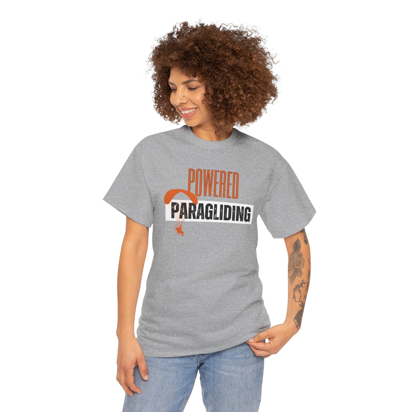 Powered Paragliding Unisex Heavy Cotton Tee
