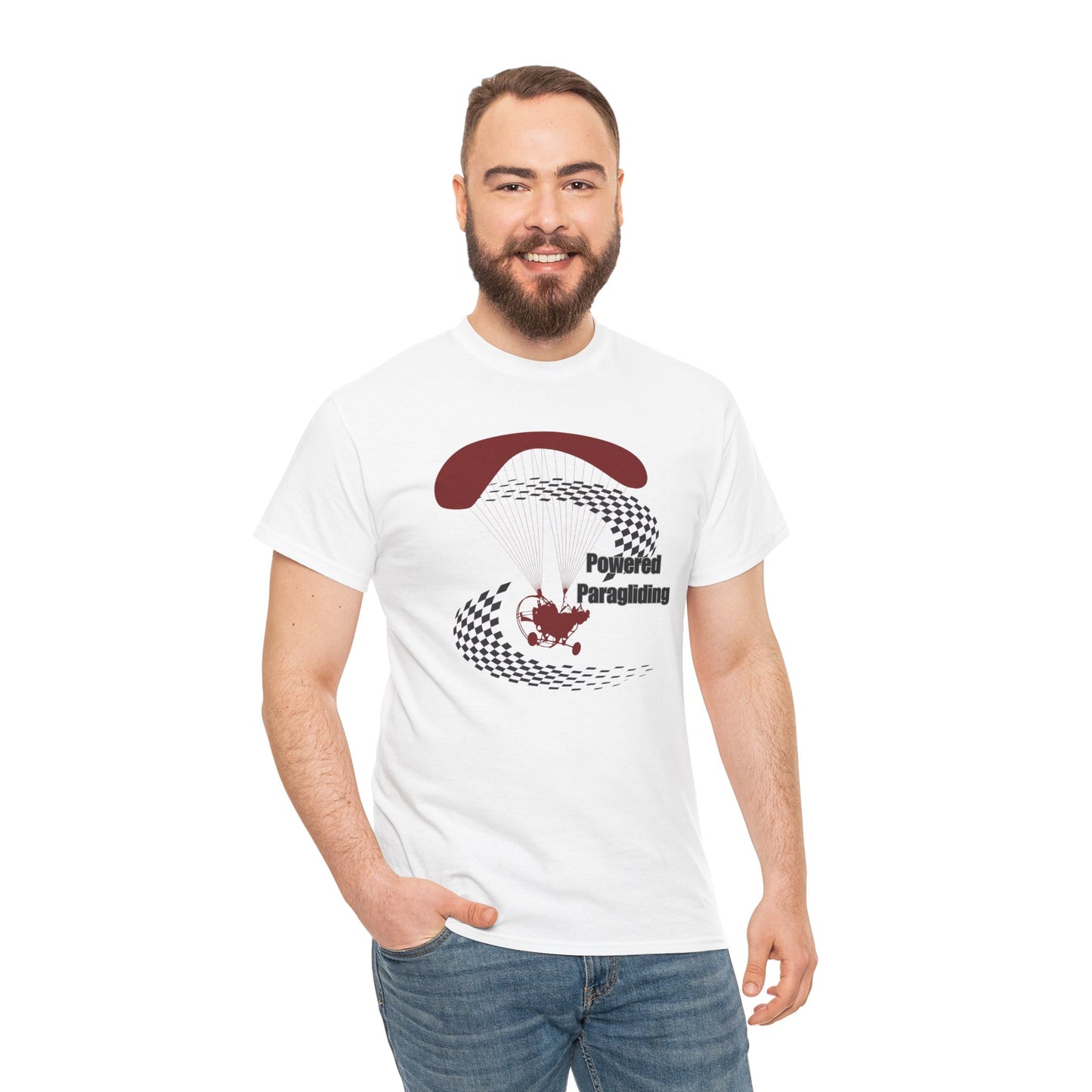 Powered Paragliding Unisex Heavy Cotton Tee