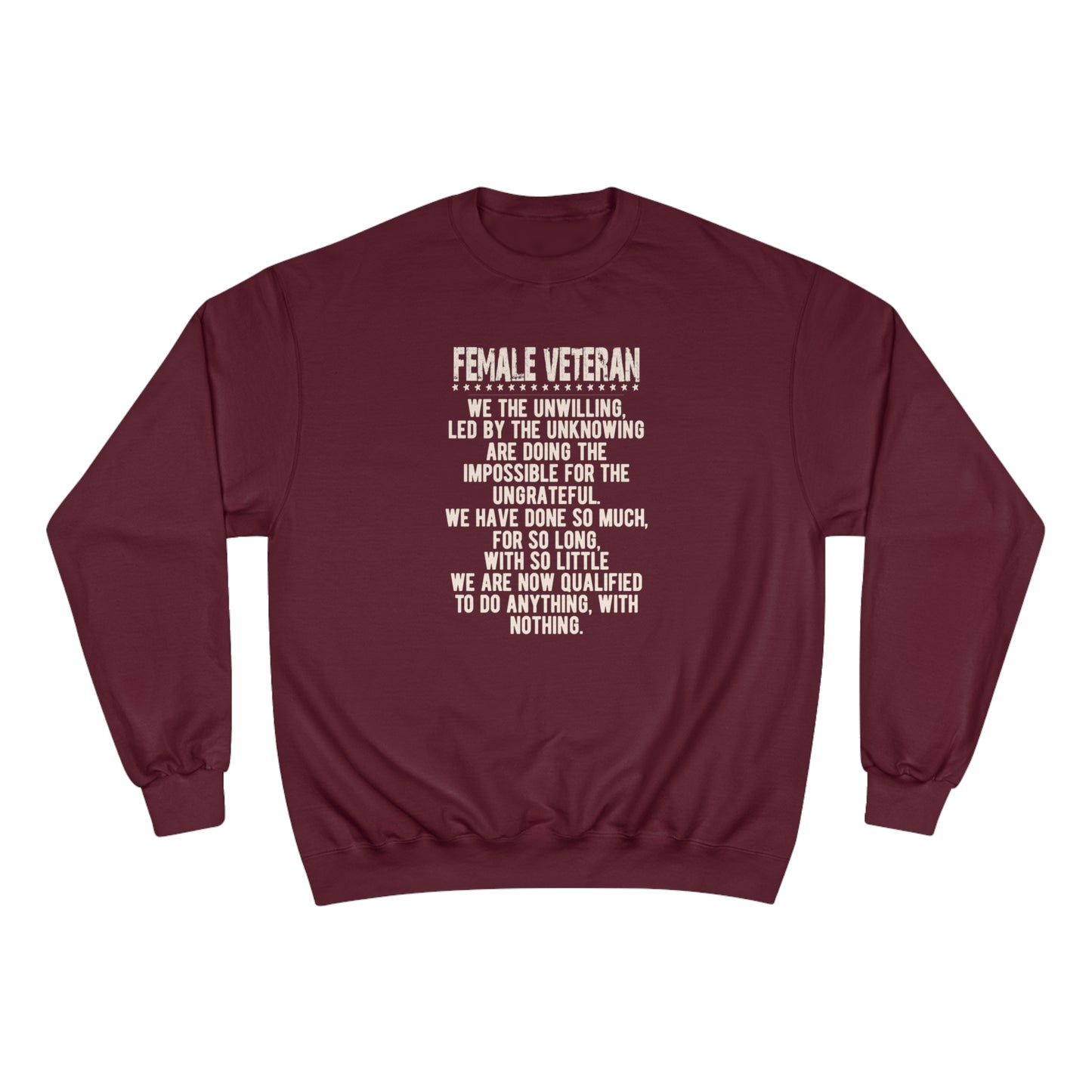 Female Veteran / Champion Sweatshirt