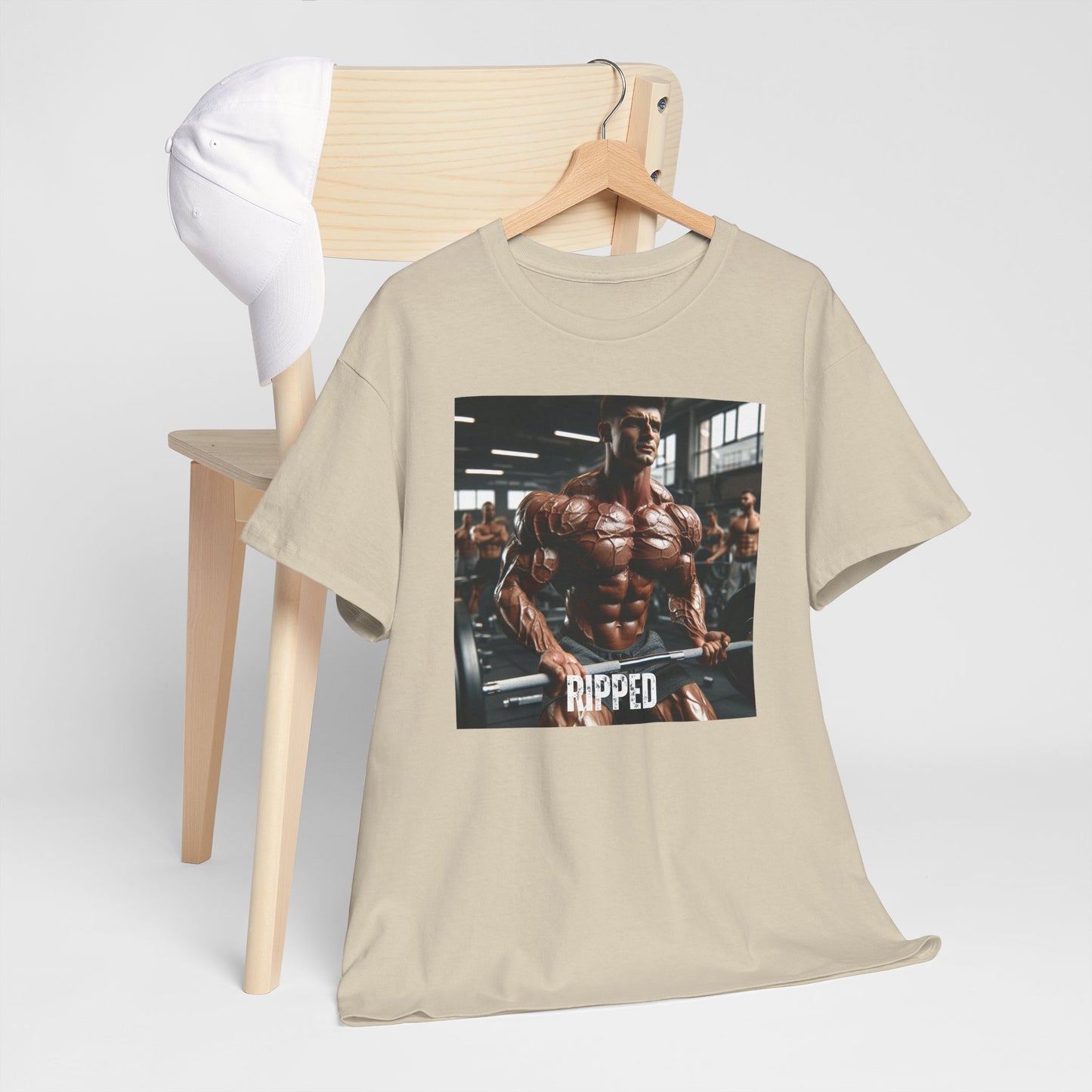 "Ripped" bodybuilding design Unisex Heavy Cotton Tee