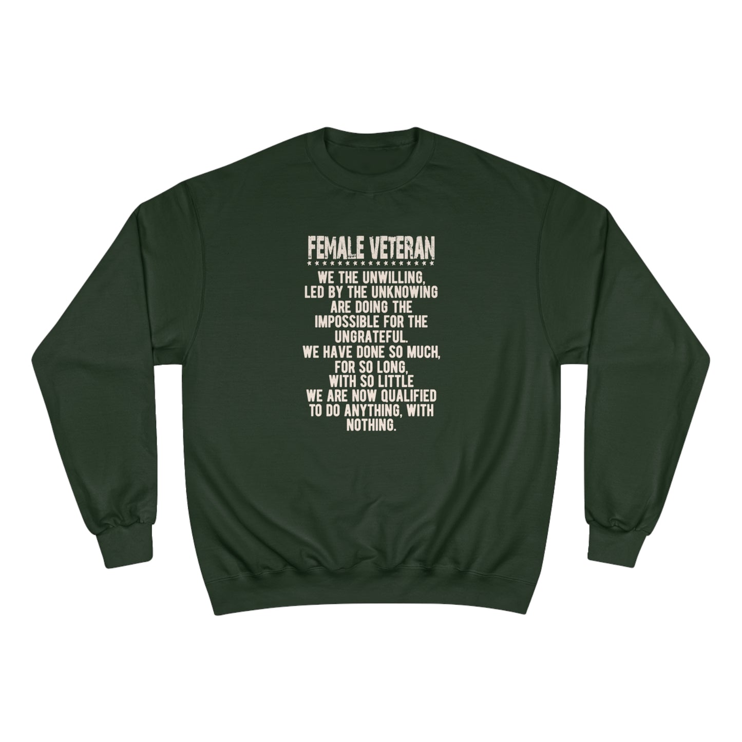 Female Veteran / Champion Sweatshirt