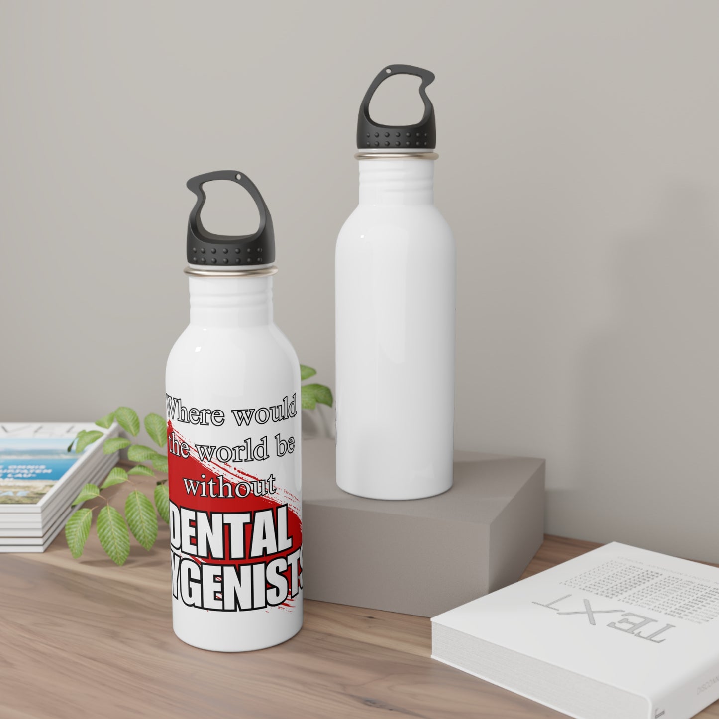 Where would the world be without Dental Hygenists / Stainless Steel Water Bottle
