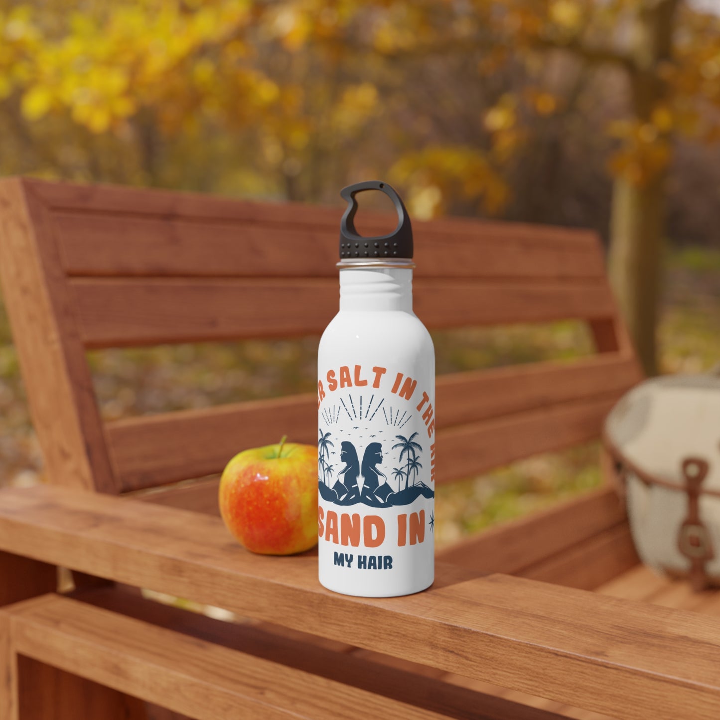 Summer salt in my hair / Sand in my hair (Beach) / Stainless Steel Water Bottle