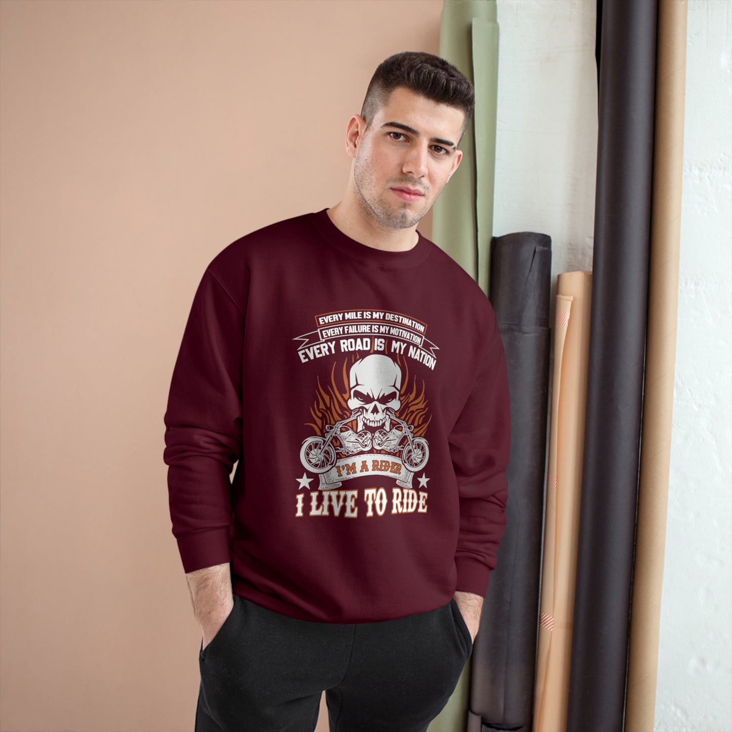 I live to Ride / Champion Sweatshirt