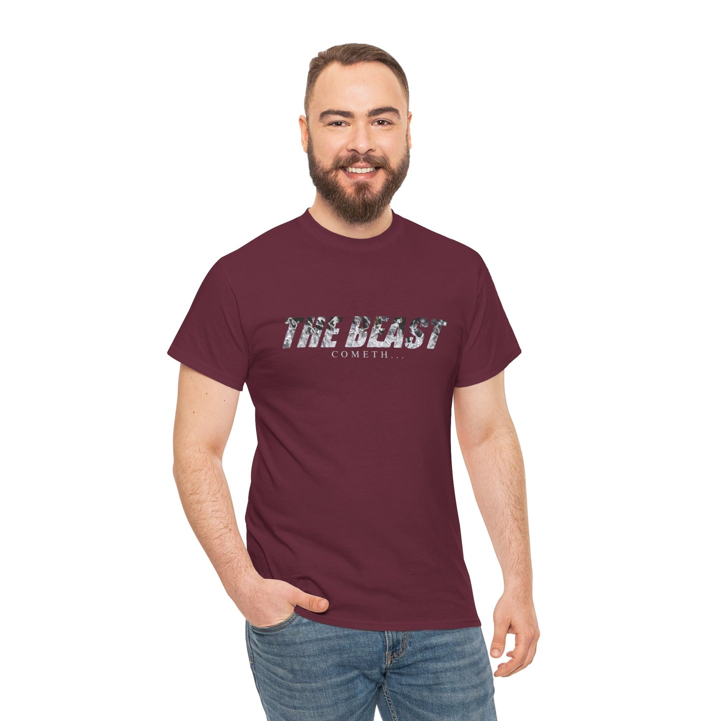 The beast cometh Unisex Heavy Cotton Tee