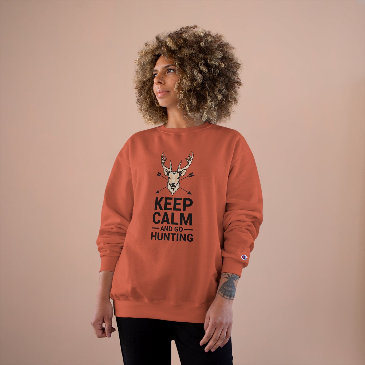 Keep calm and go hunting / Champion Sweatshirt
