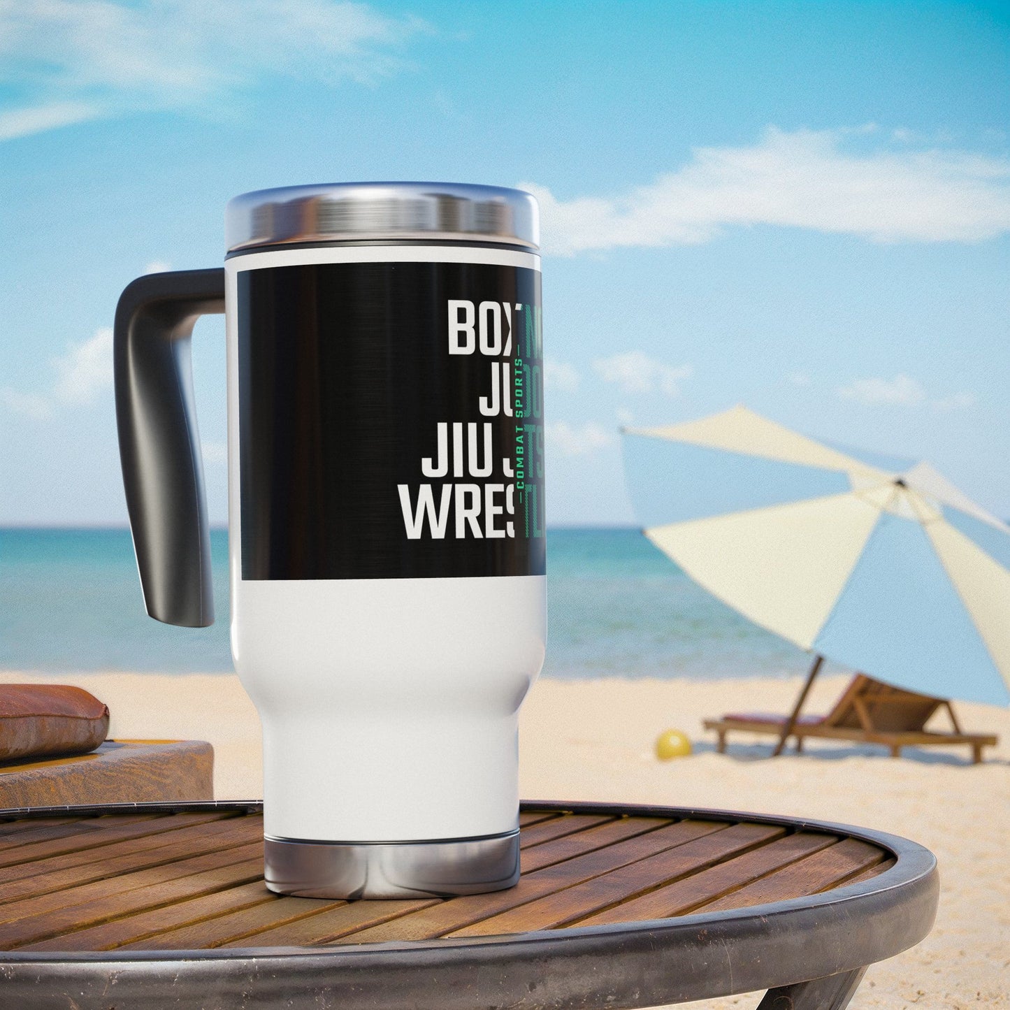 Combat Sports / Stainless Steel Travel Mug with Handle, 14oz