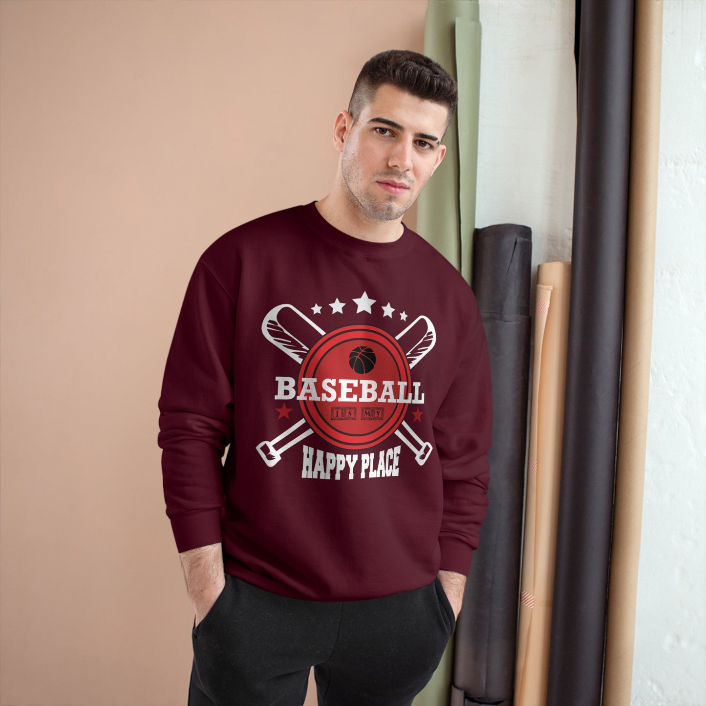 Baseball is my Happy Place / Champion Sweatshirt