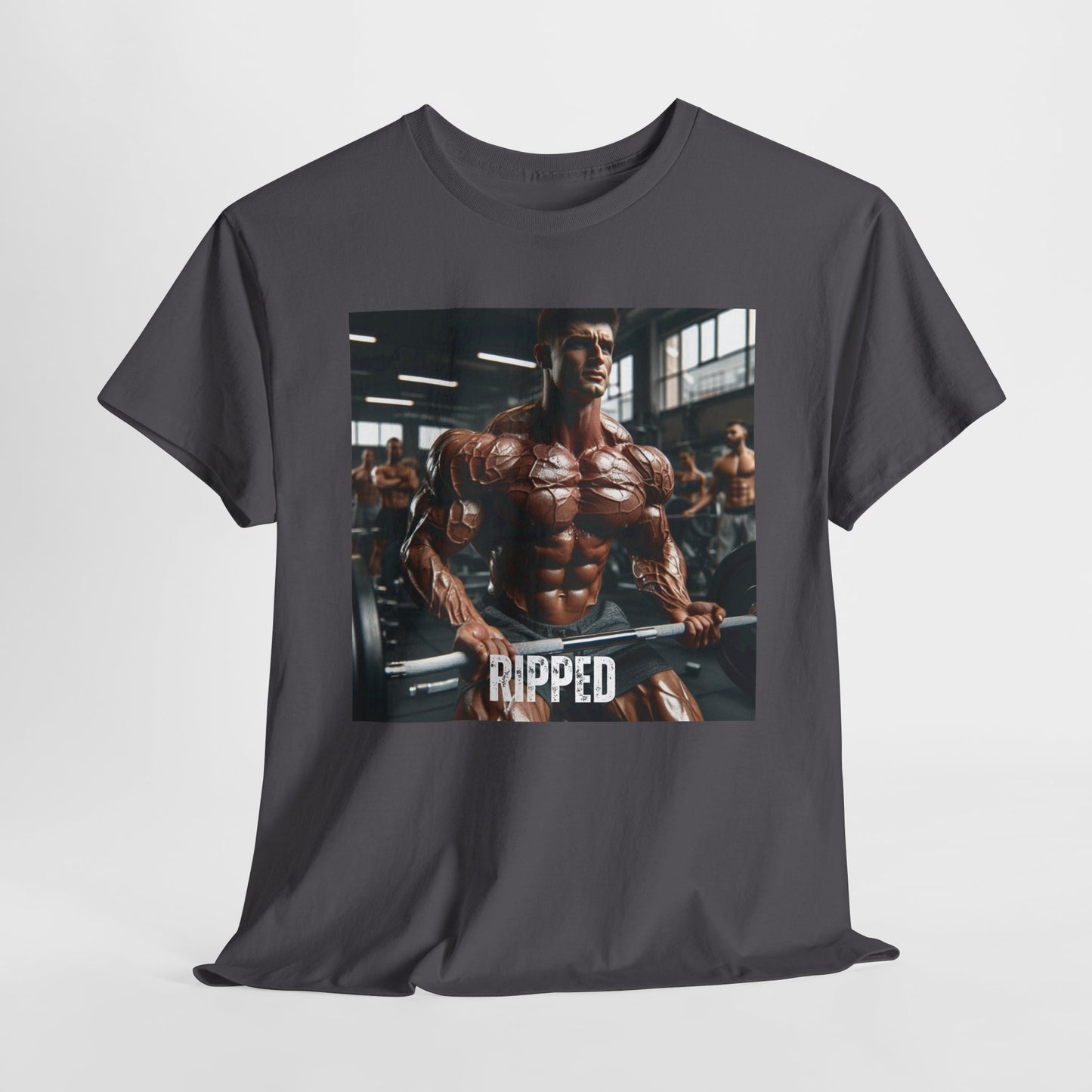 "Ripped" bodybuilding design Unisex Heavy Cotton Tee