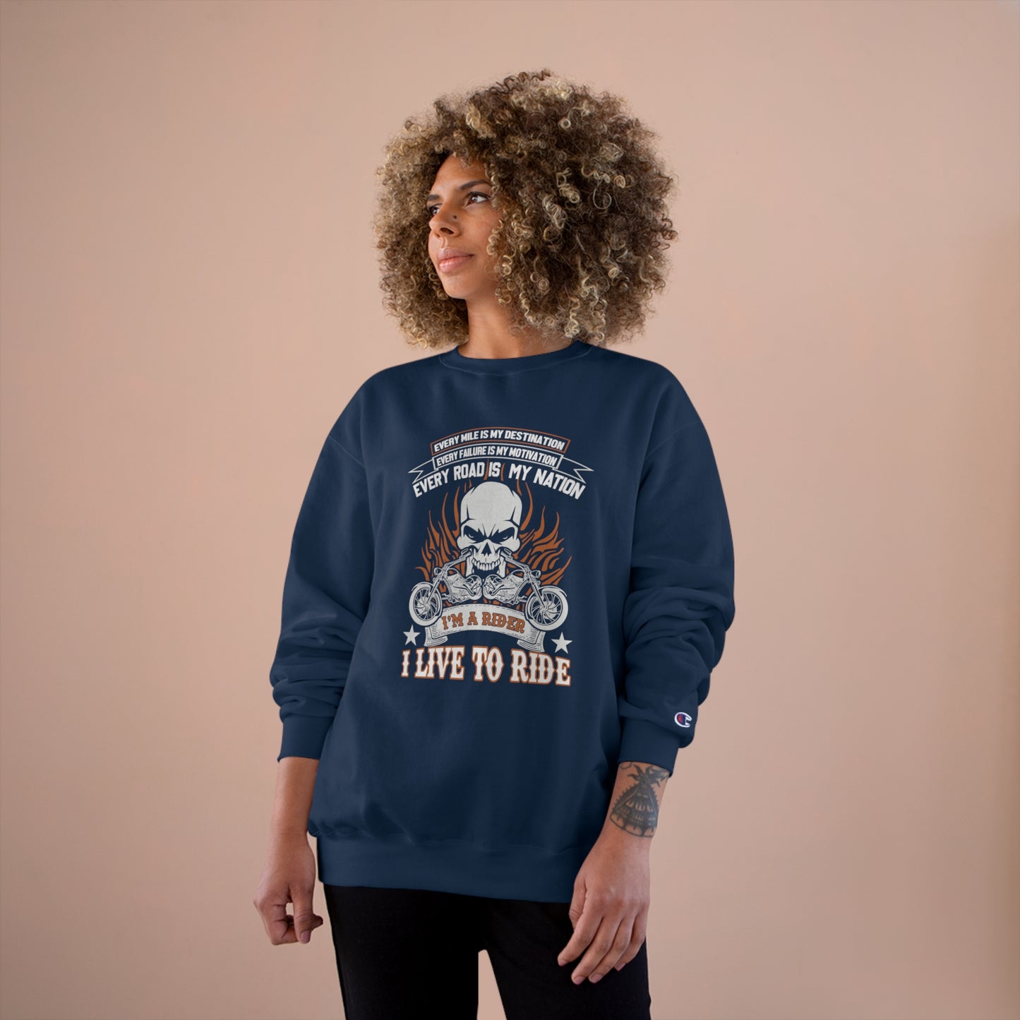 I live to Ride / Champion Sweatshirt