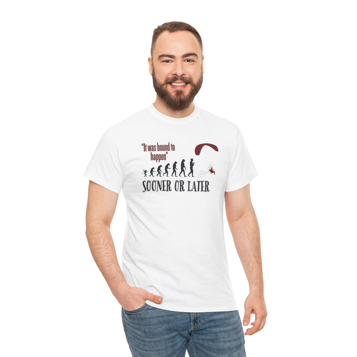 "It was bound to happen sooner or later" Unisex Heavy Cotton Tee