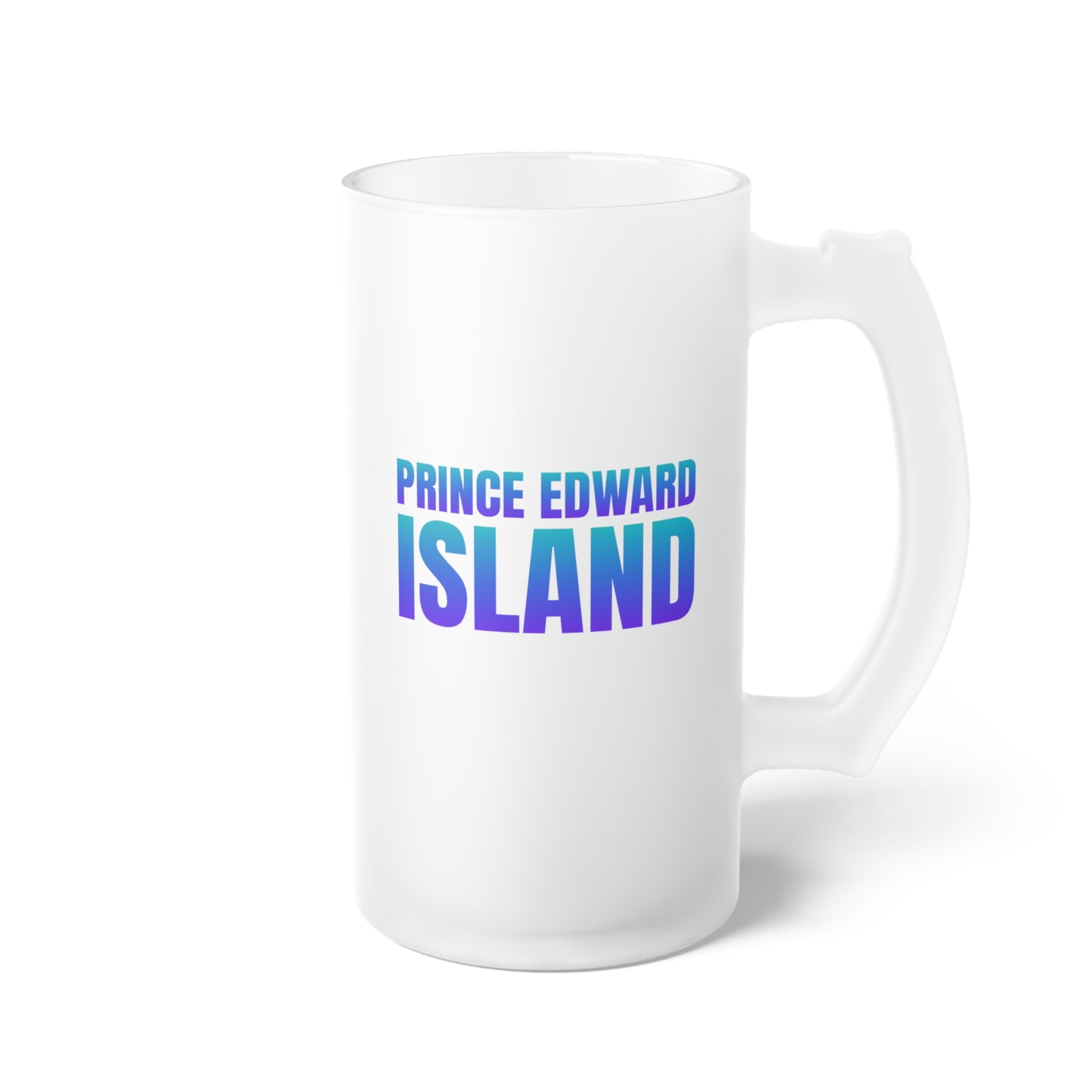 Prince Edward Island / Frosted Glass Beer Mug 16 oz