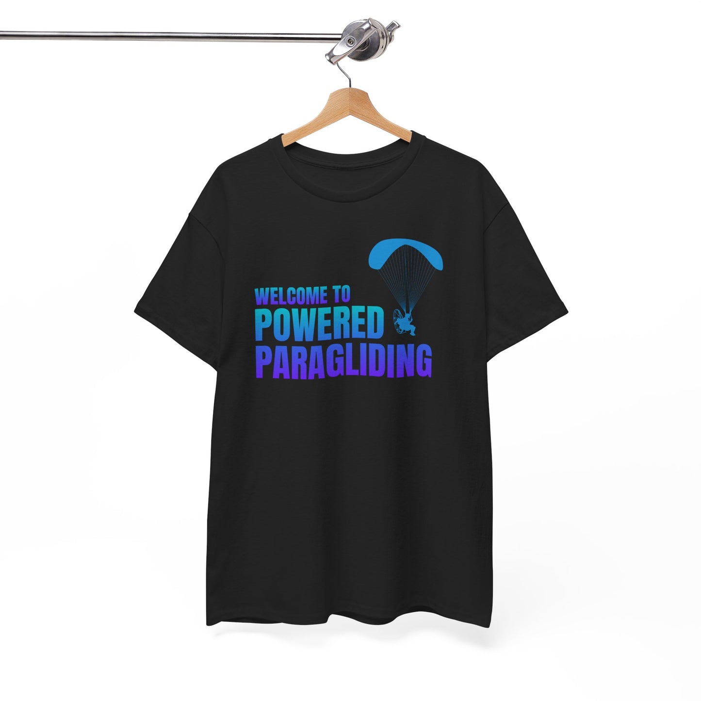 Welcome to Powered Paragliding Unisex Heavy Cotton Tee