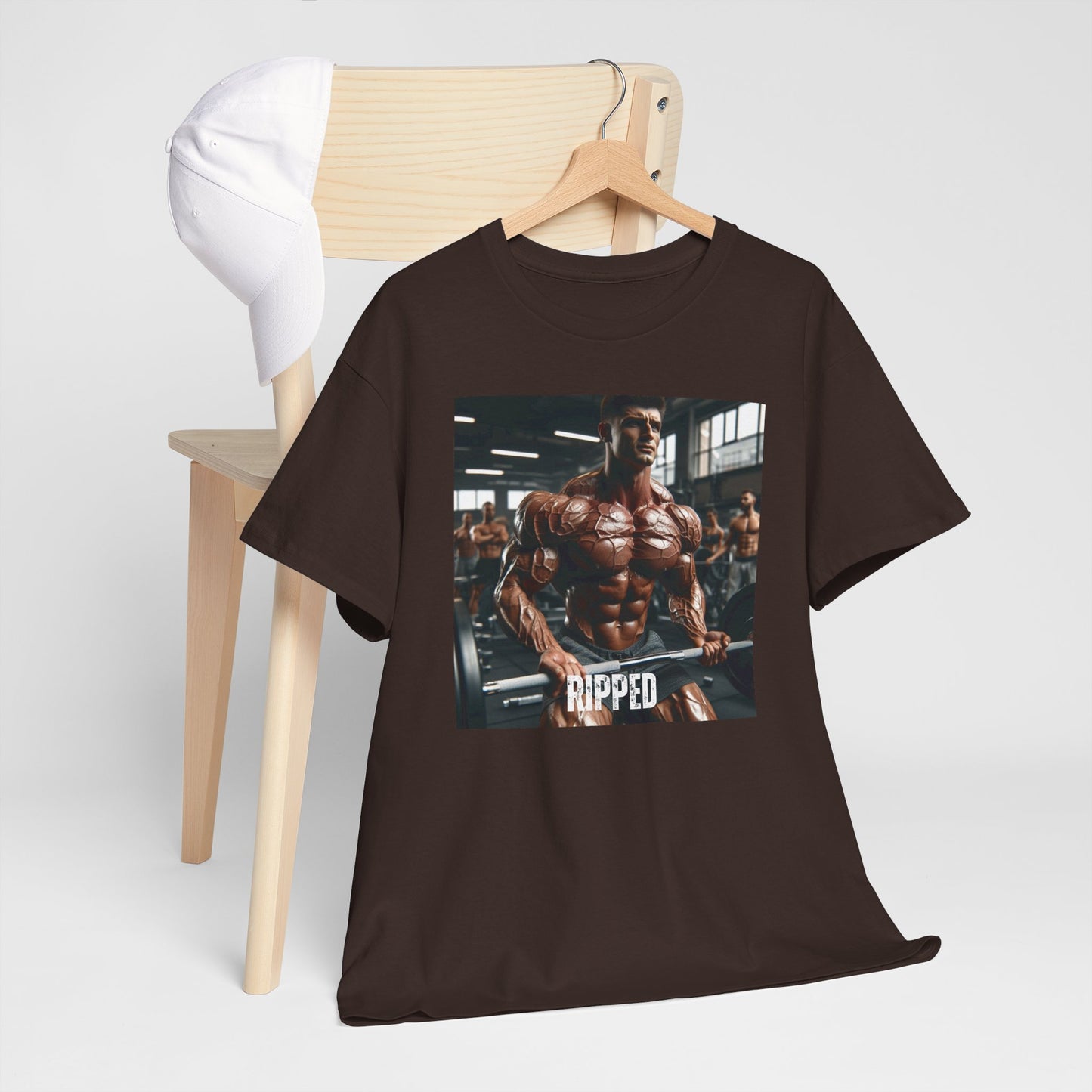 "Ripped" bodybuilding design Unisex Heavy Cotton Tee