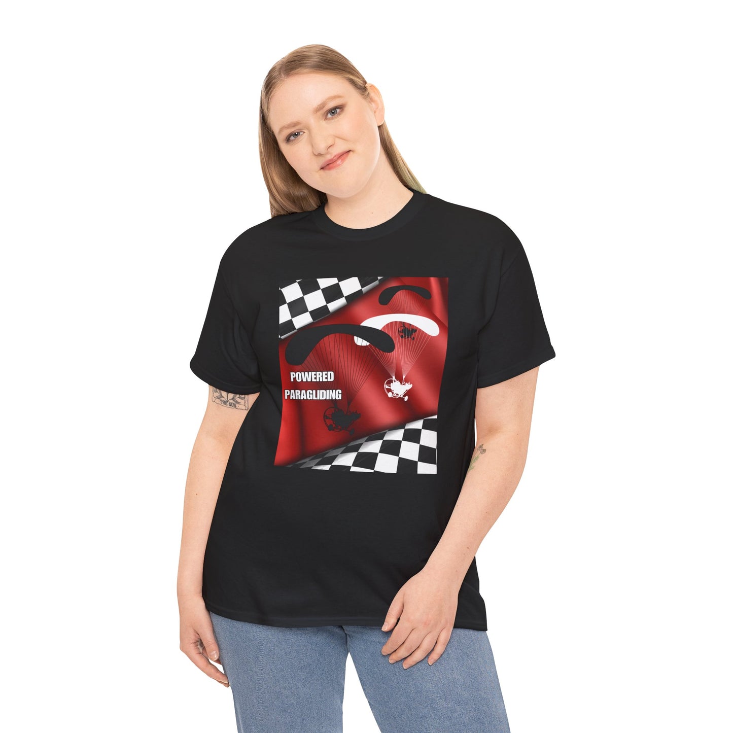 Powered Paragliding Unisex Heavy Cotton Tee