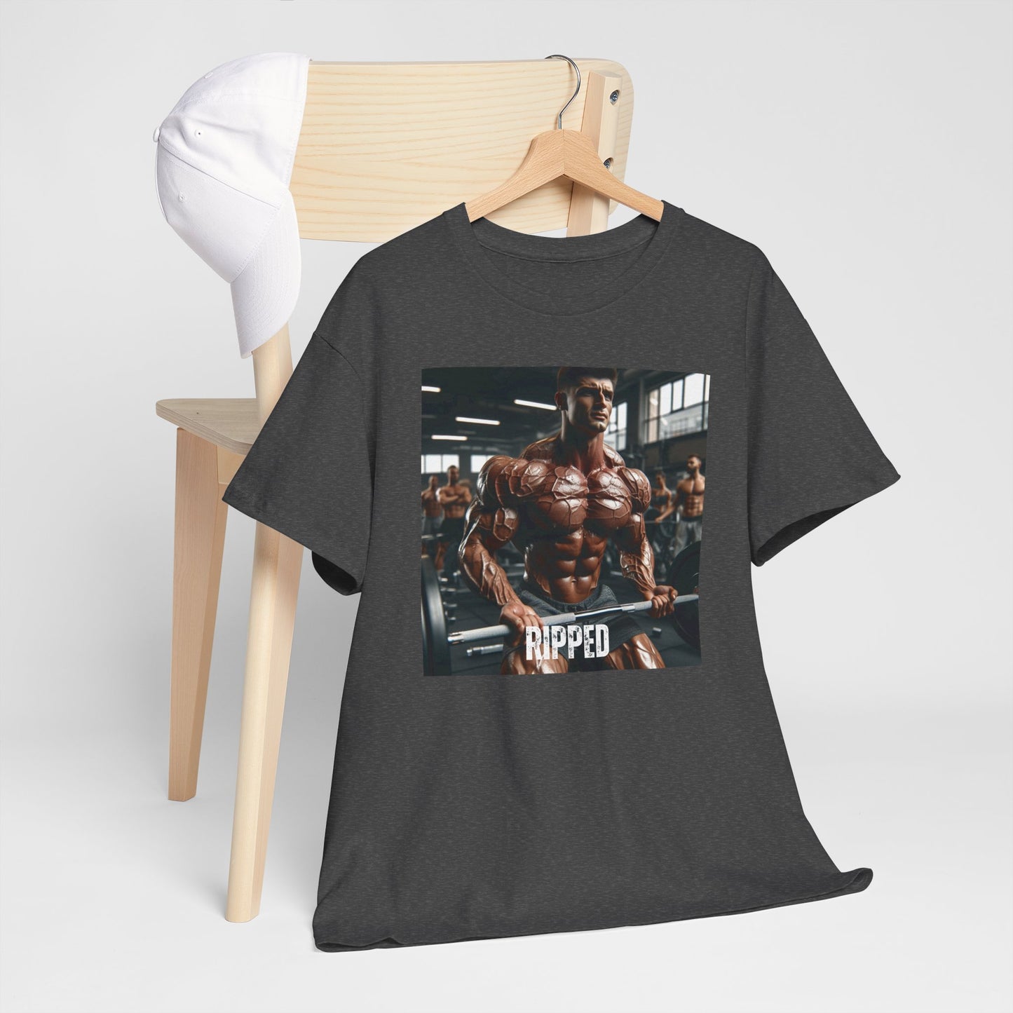"Ripped" bodybuilding design Unisex Heavy Cotton Tee