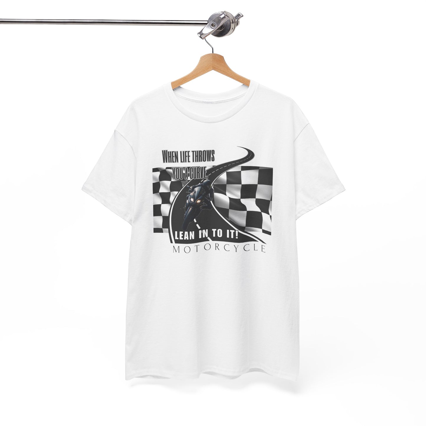 When life throws you a curve, lean in to it Unisex Heavy Cotton Tee