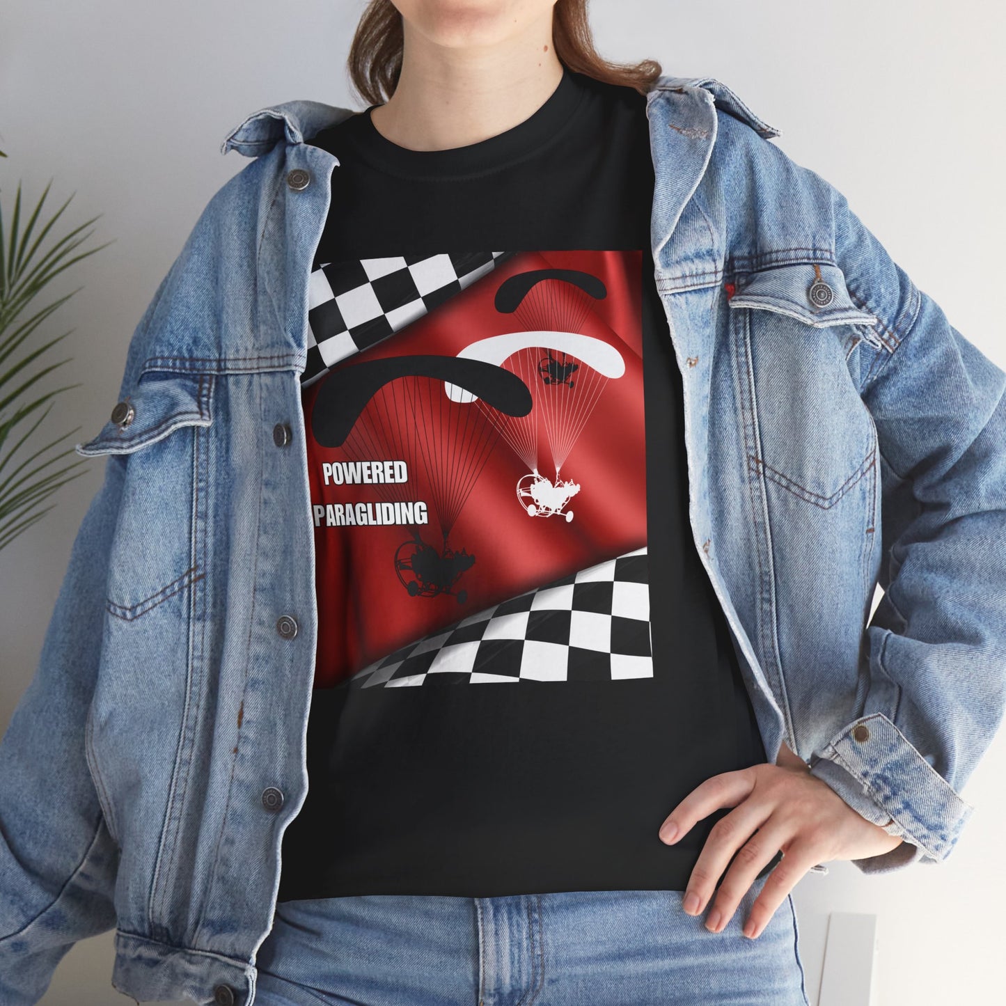 Powered Paragliding Unisex Heavy Cotton Tee