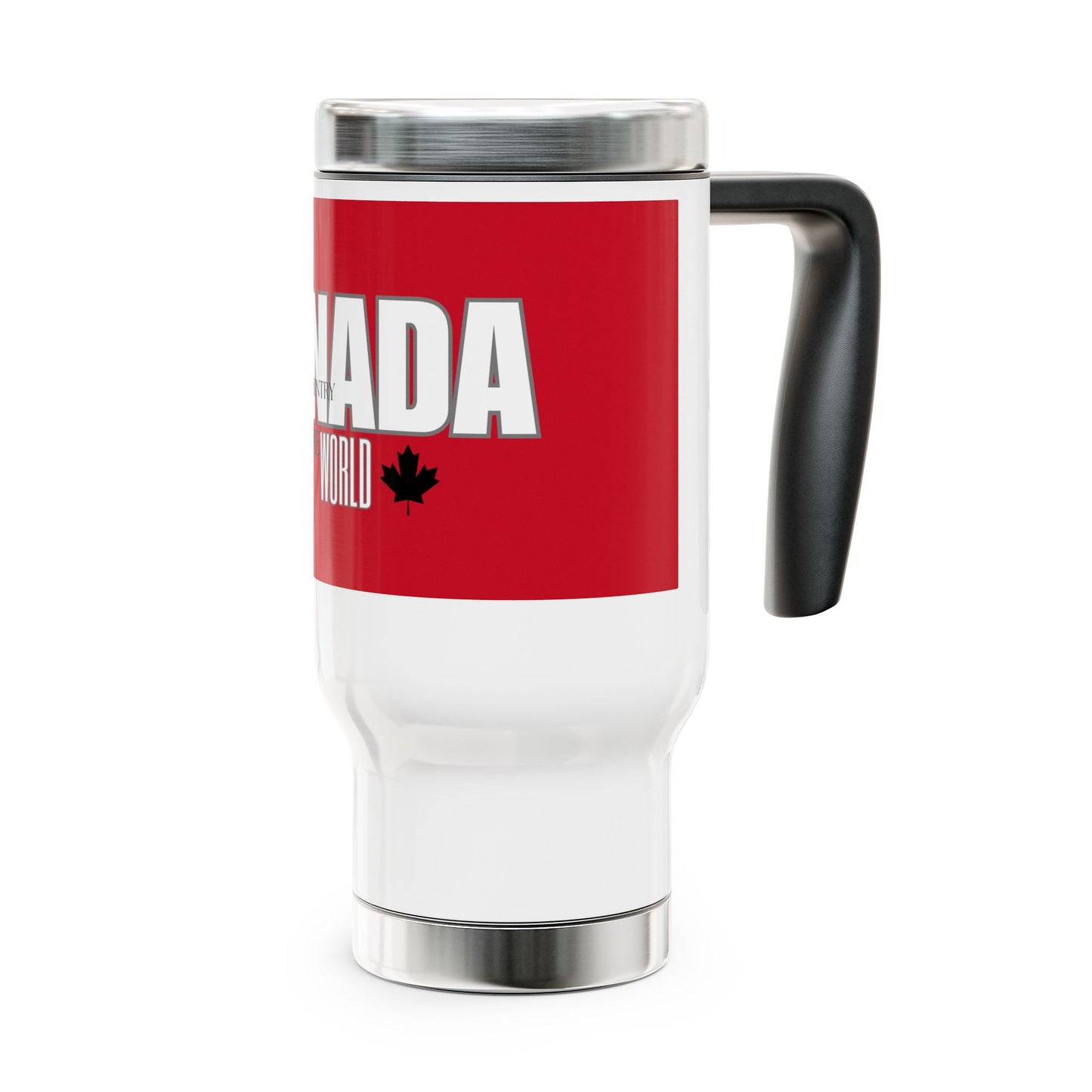 Canada / Best country in the world / Stainless Steel Travel Mug with Handle, 14oz