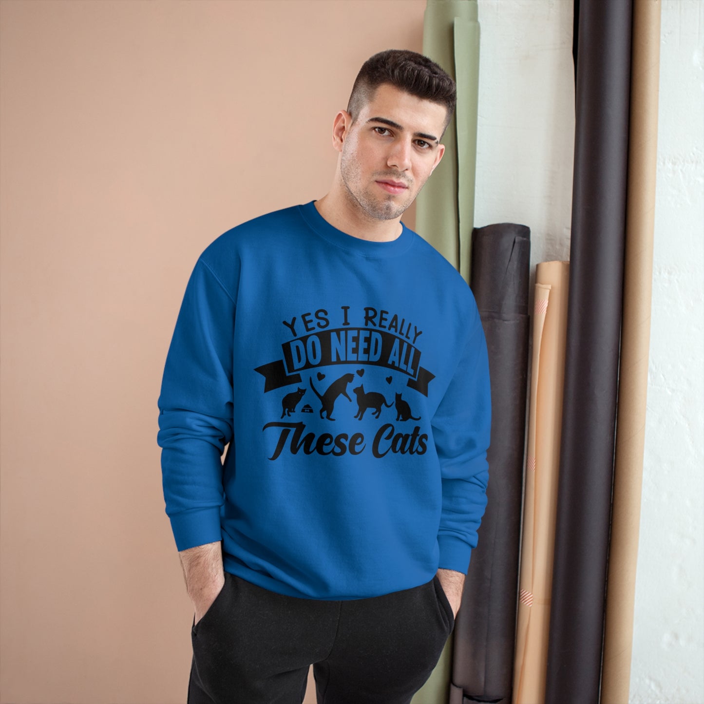 Yes I really do need all these cats! / Champion Sweatshirt