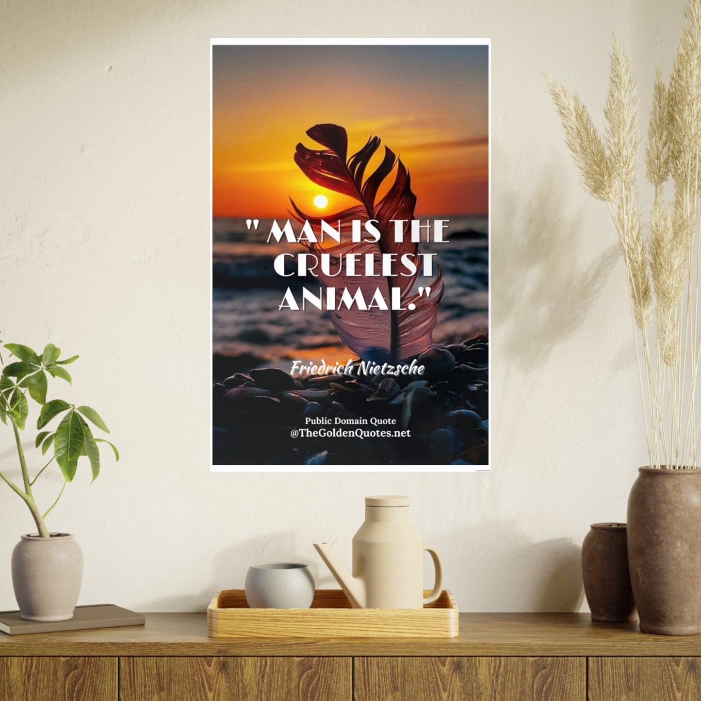 Man is the cruelest animal / Photo Art Paper Posters