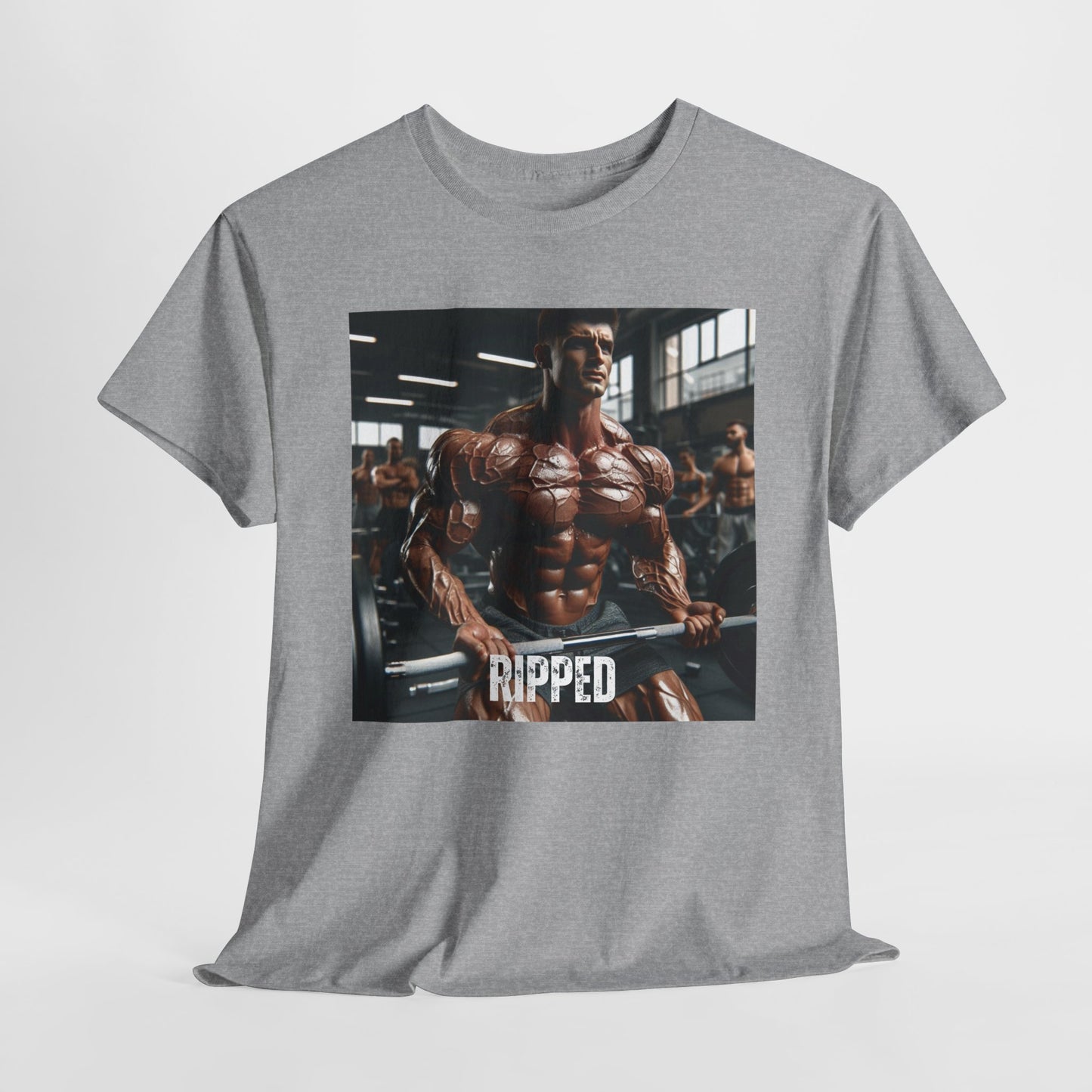 "Ripped" bodybuilding design Unisex Heavy Cotton Tee