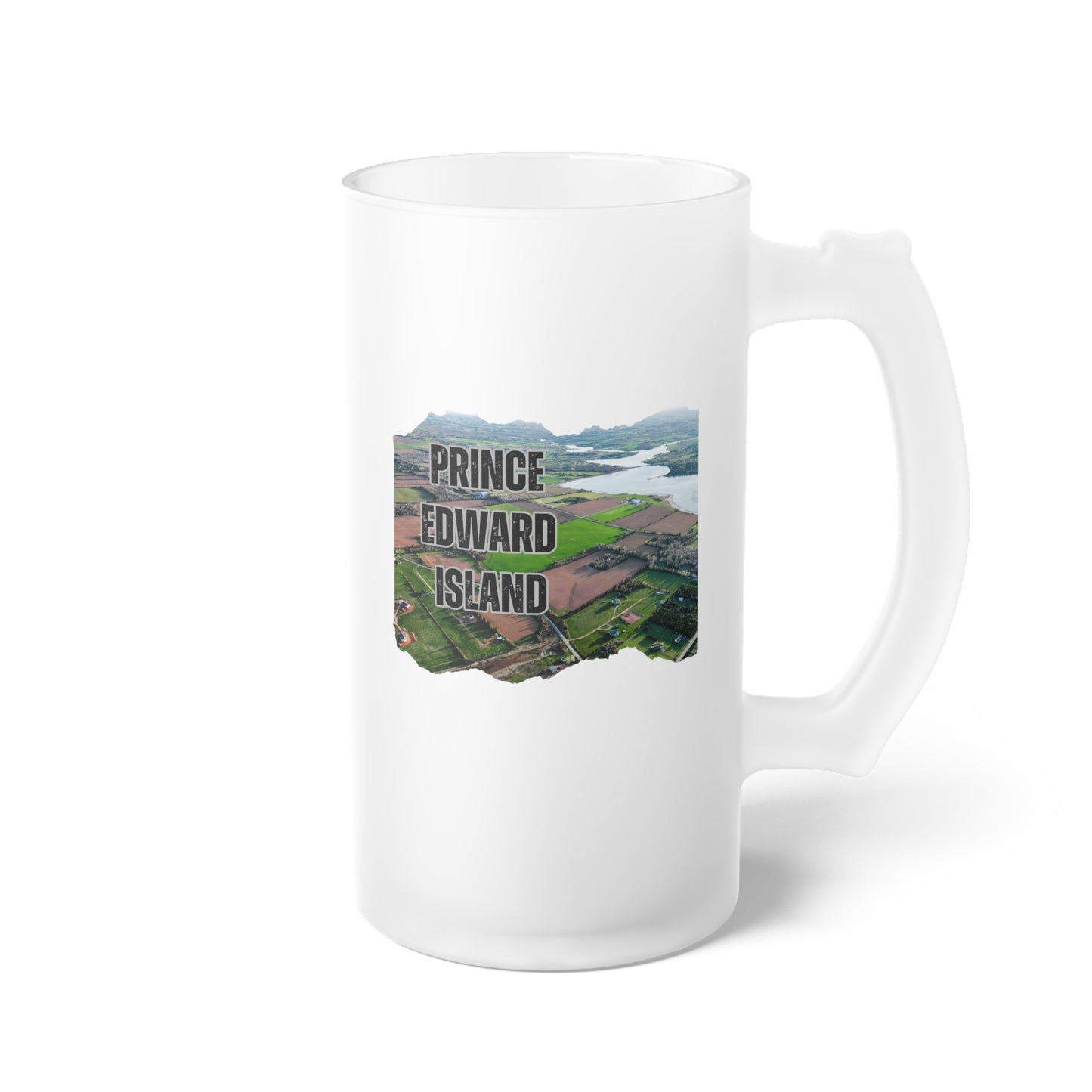 Prince Edward Island / Frosted Glass Beer Mug 16 oz