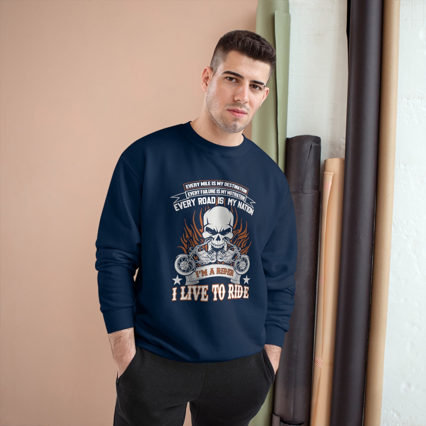 I live to Ride / Champion Sweatshirt