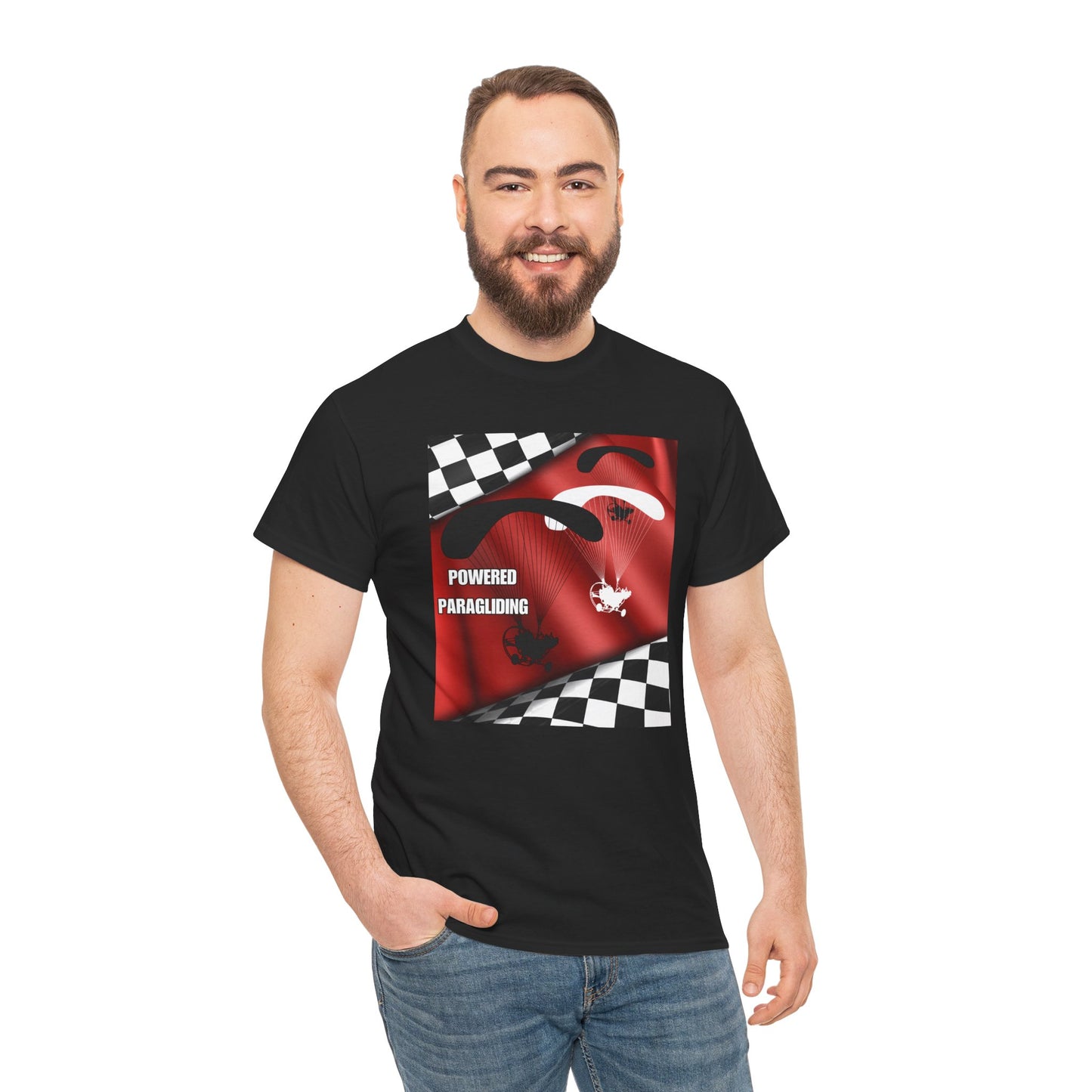 Powered Paragliding Unisex Heavy Cotton Tee